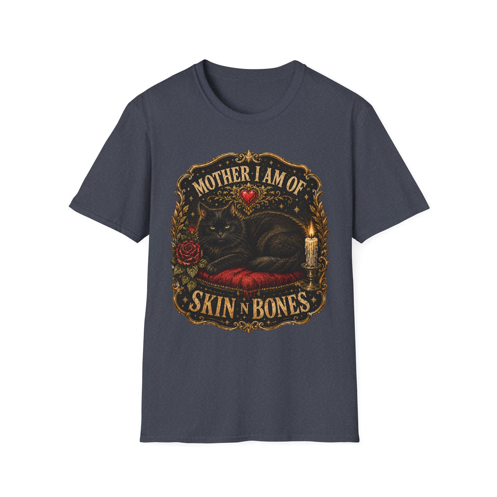 Mother I Am Of... Cat Skull Gothic T-Shirt | Black Cat, Rose, Candle