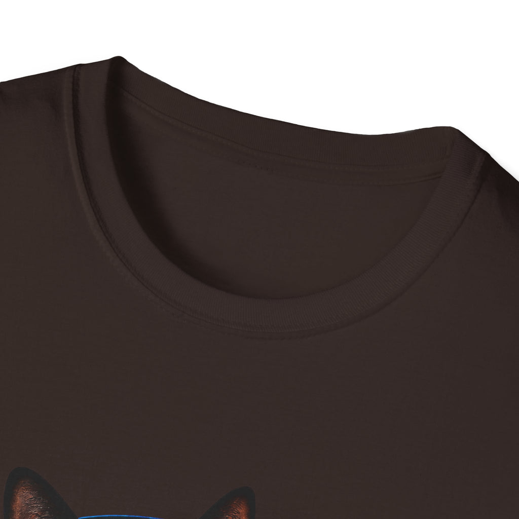 Black Cat with Headphones I Saw That T-Shirt | Funny Cat Tee