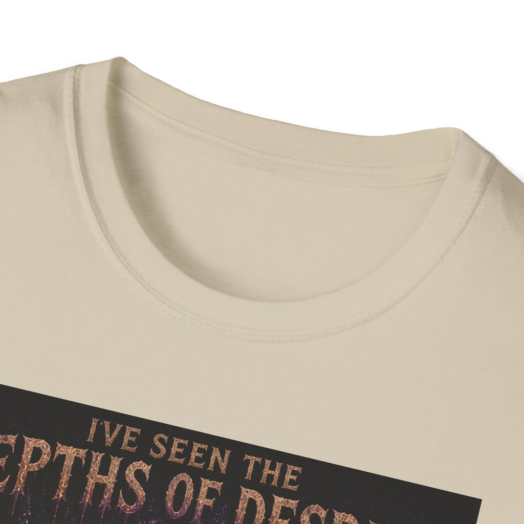 Depths of Despair Cat with Cheese, T-Shirt | Cat Illustration, Funny Quote