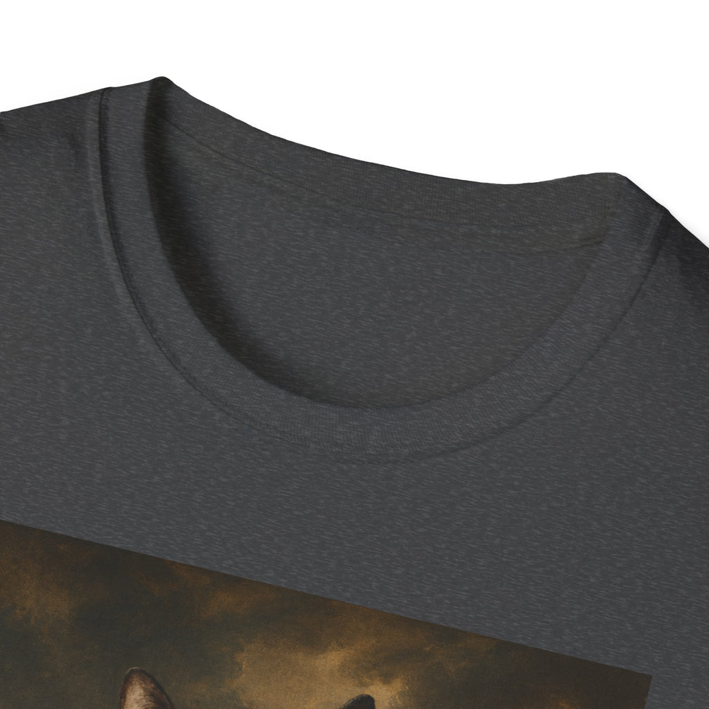 Regal Black Cat General T-Shirt | Vintage Portrait, Military Uniform