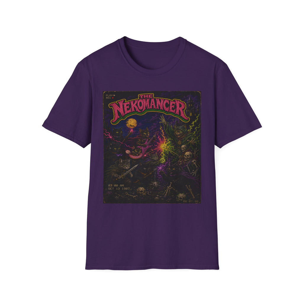 The Nekomancer T-Shirt | Cat Mage Spellbook Illustration