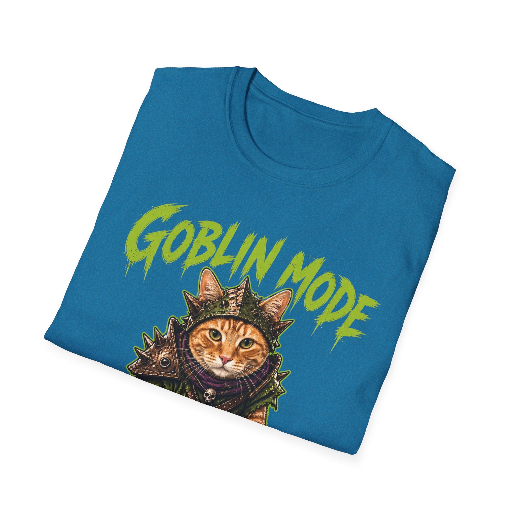 Goblin Mode Activated Cat T-Shirt | Fantasy Cat Illustration, Halloween Vibe