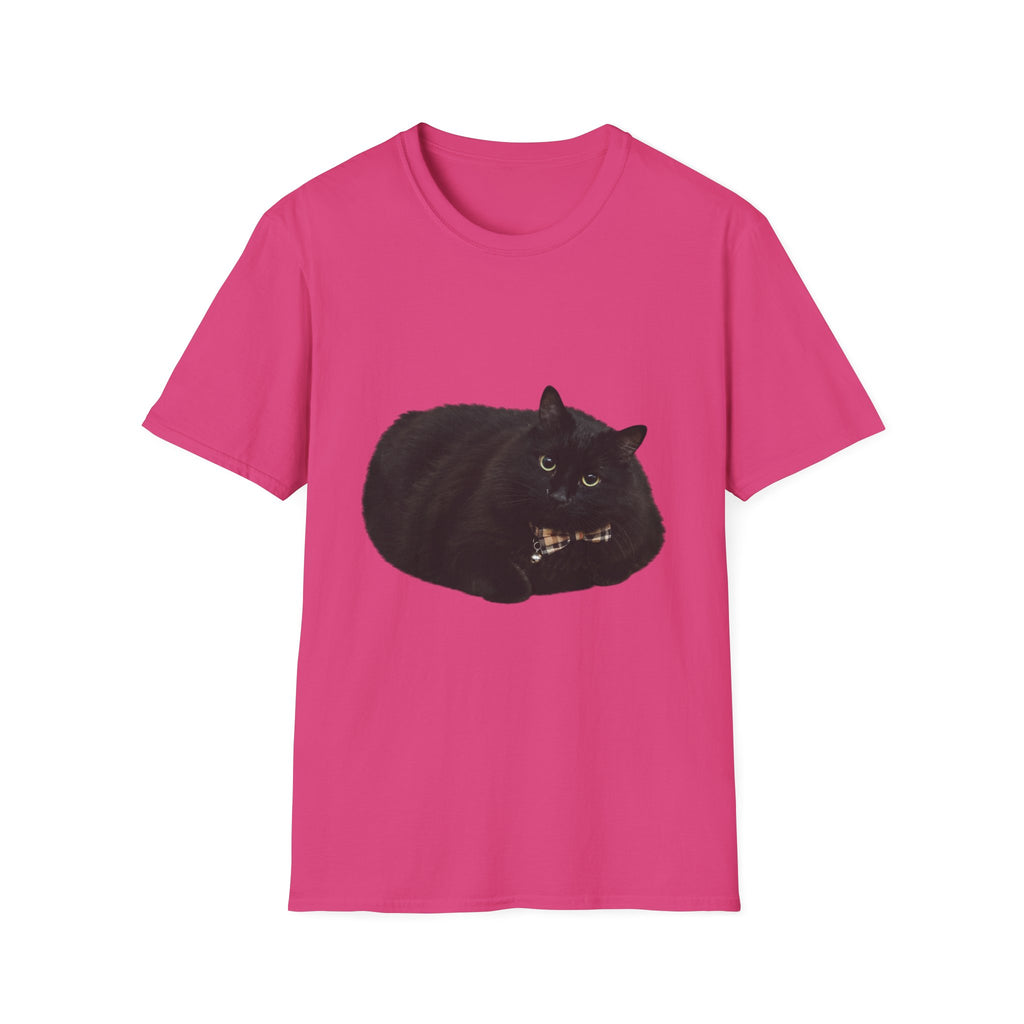 Peeking Black Cat T-Shirt | Minimal Cat Illustration