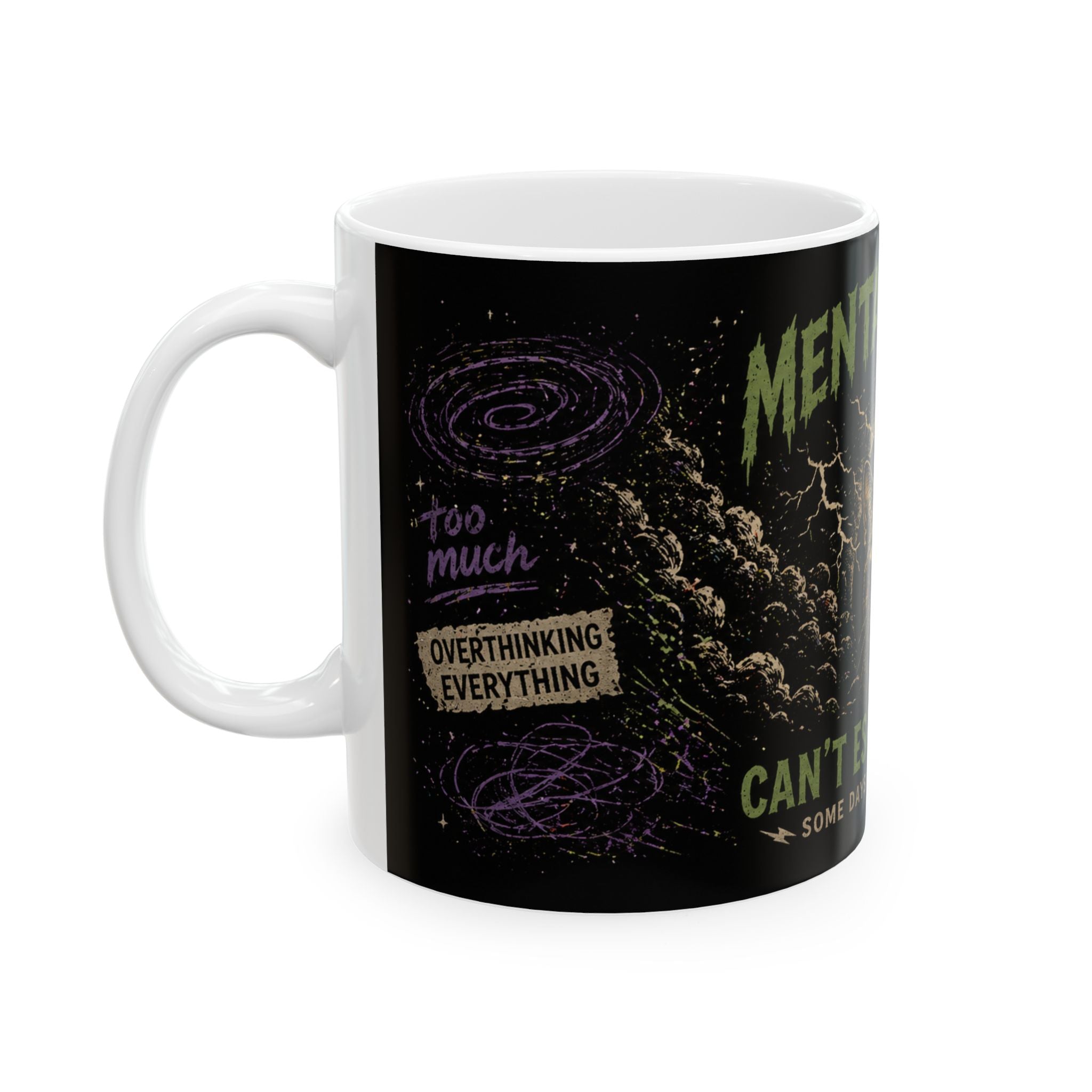 Mental Storm Cat Can't Escape My Head Mug | 11oz 15oz Ceramic
