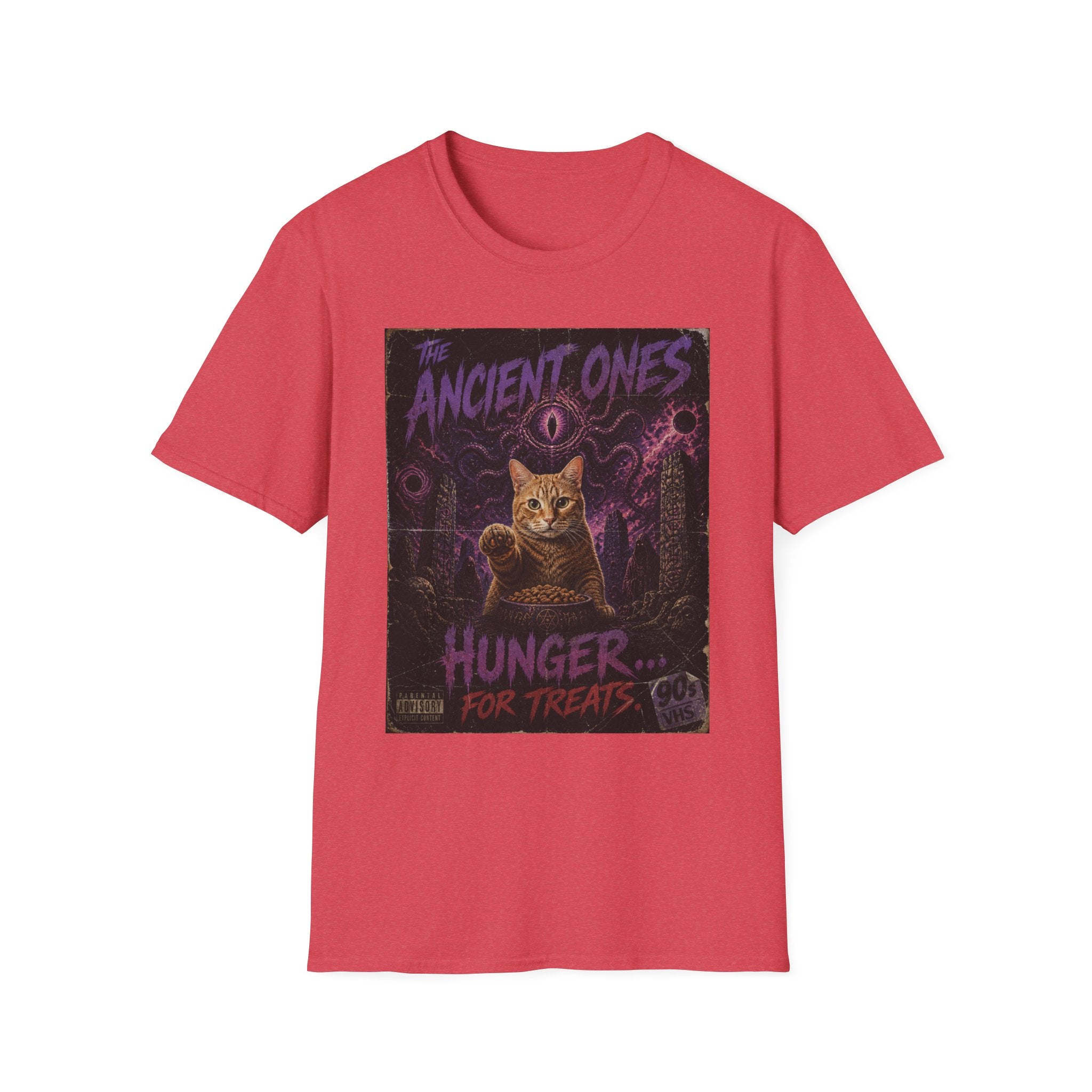 Ancient Ones Cat Horror Poster T-Shirt | Cthulhu Cat Hunger for Treats