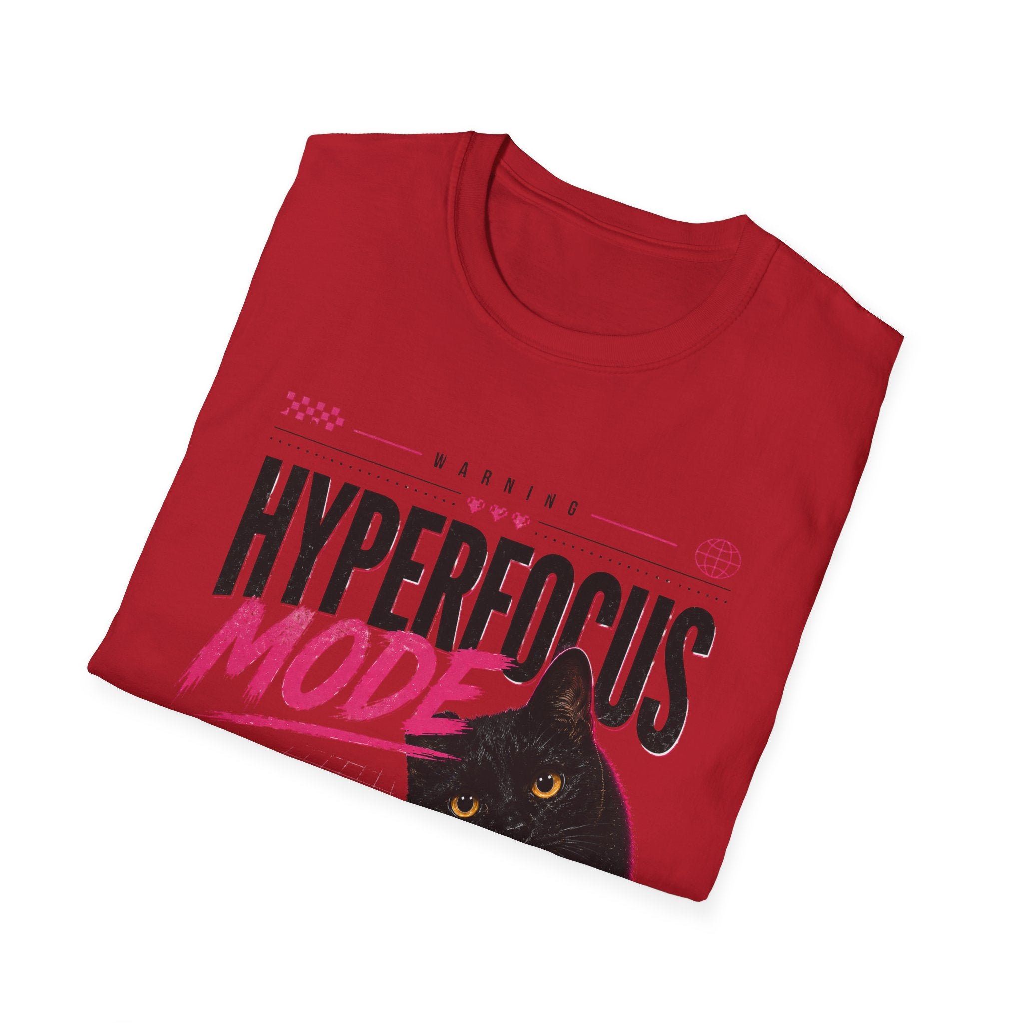 Hyperfocus Mode Cat T-Shirt | Cute Black Cat Graphic Tee