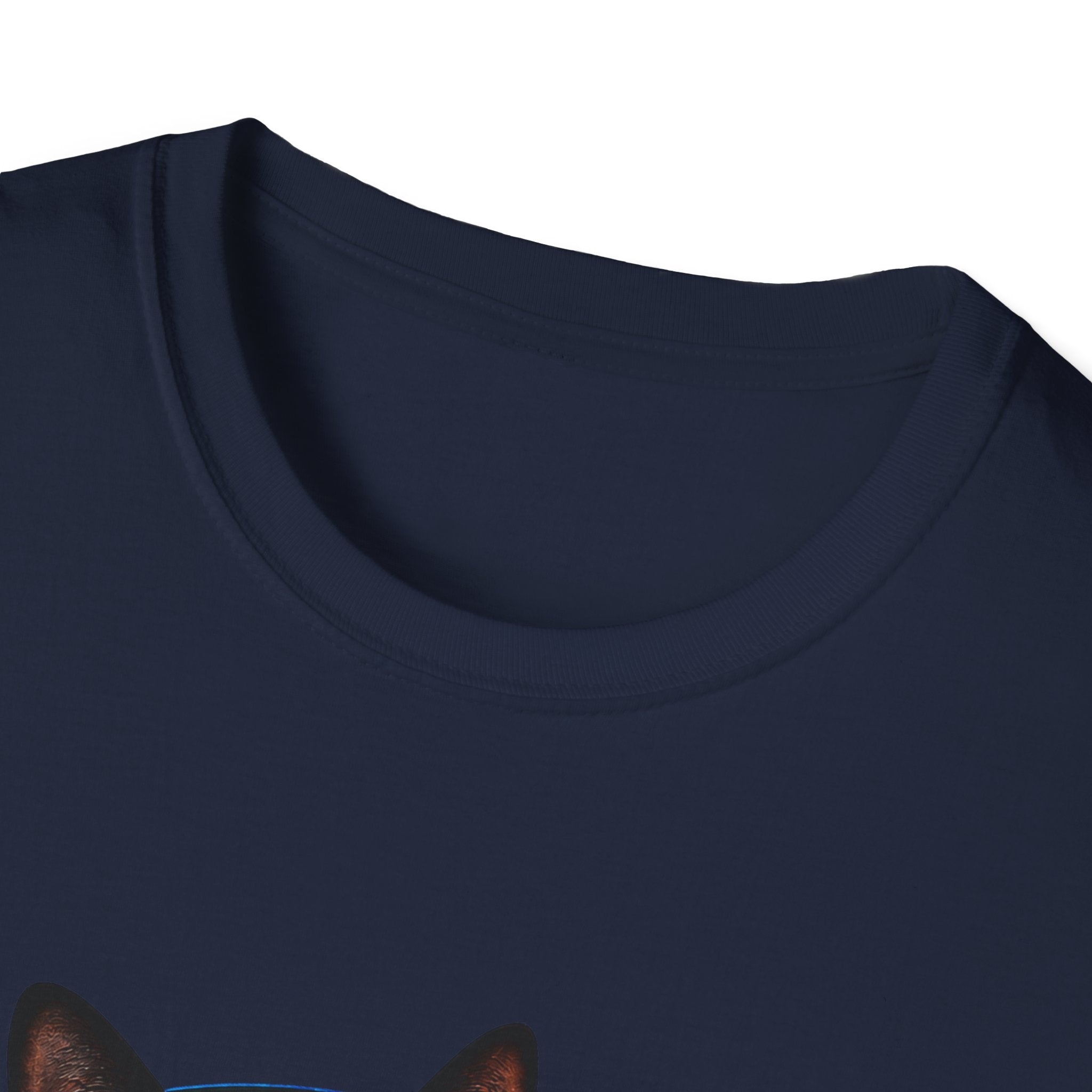 Black Cat with Headphones I Saw That T-Shirt | Funny Cat Tee