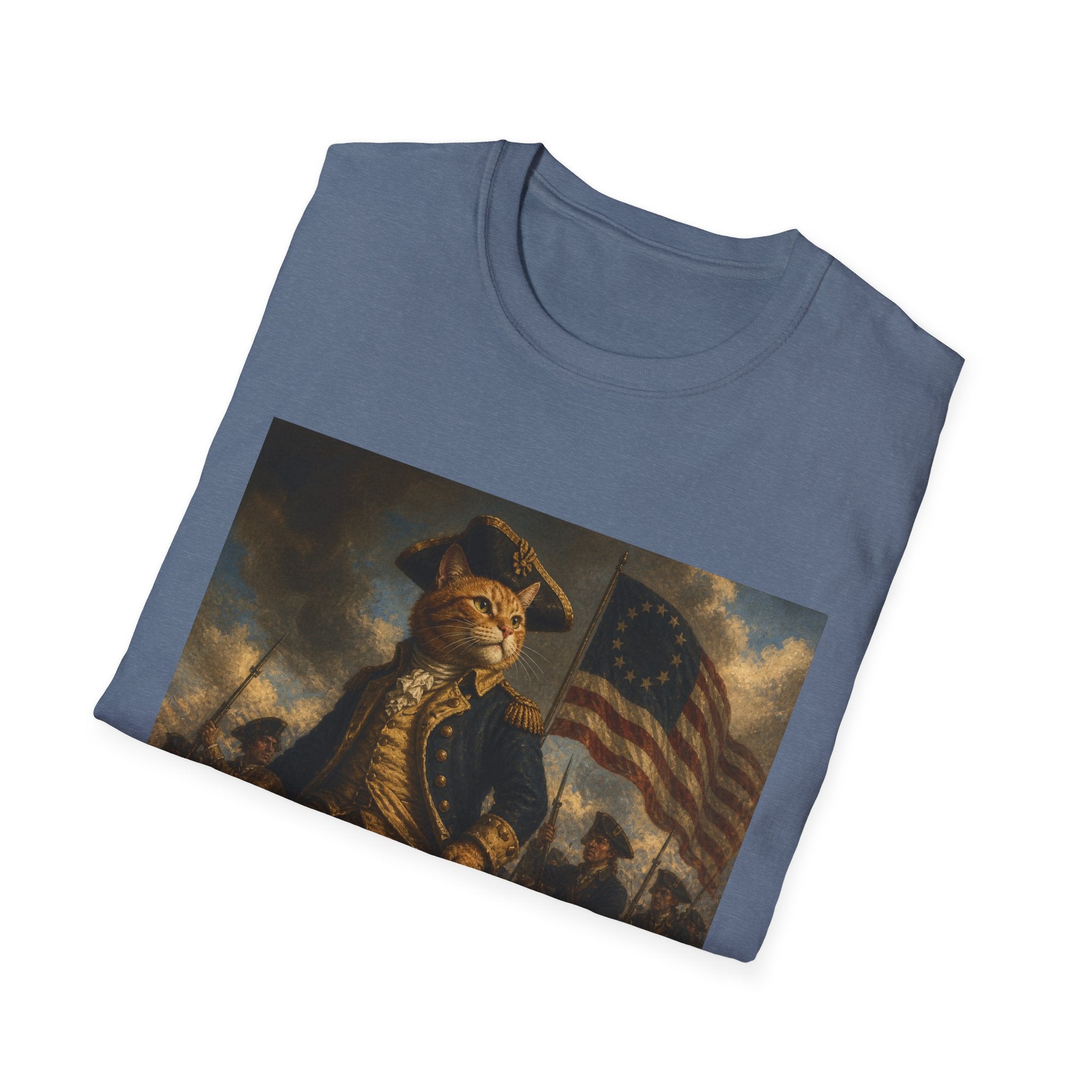 4th of July Revolutionary Fox T-Shirt | American Flag, 1776 Patriotic Design