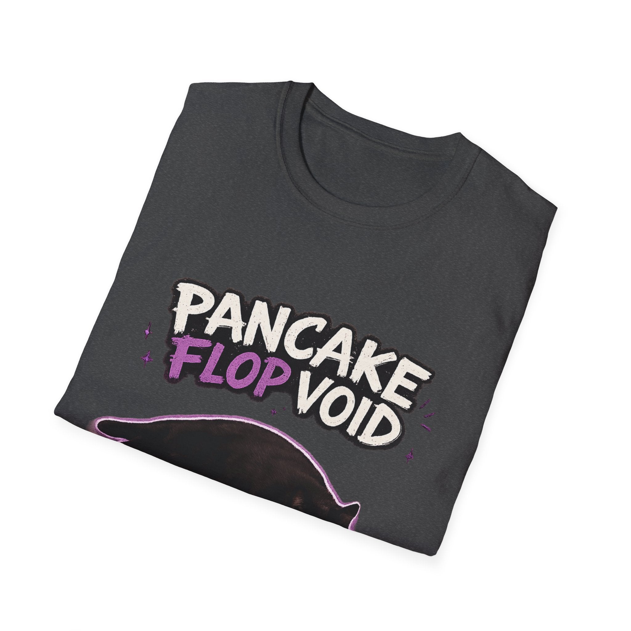 Pancake Flop Void cat graphic T-Shirt | no bones no thoughts just flop