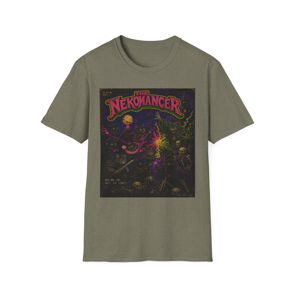 The Nekomancer T-Shirt | Cat Mage Spellbook Illustration