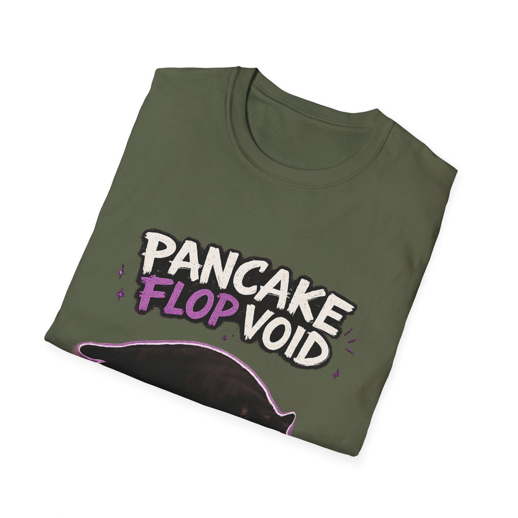 Pancake Flop Void cat graphic T-Shirt | no bones no thoughts just flop
