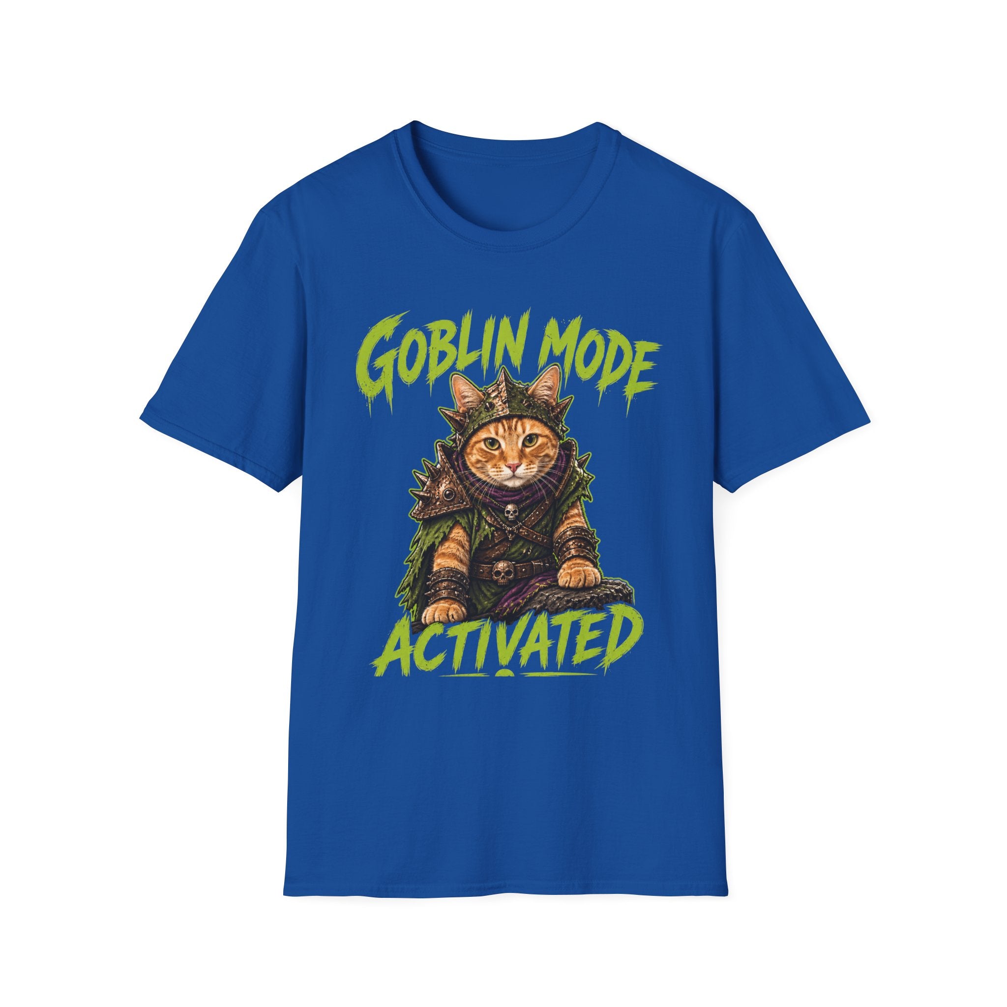 Goblin Mode Activated Cat T-Shirt | Fantasy Cat Illustration, Halloween Vibe
