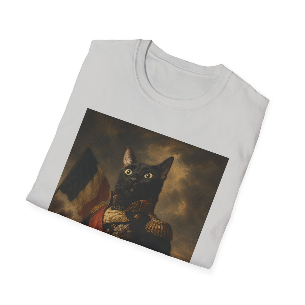 Regal Black Cat General T-Shirt | Vintage Portrait, Military Uniform