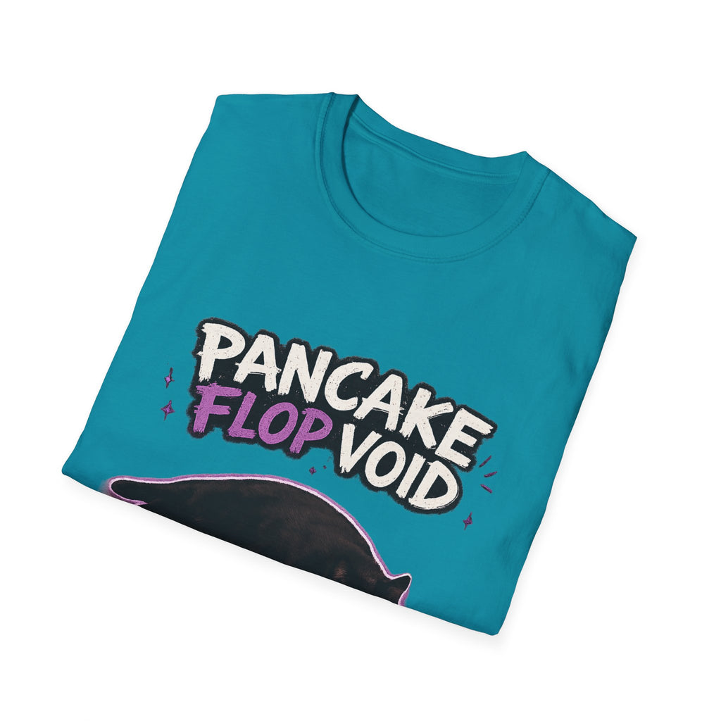 Pancake Flop Void cat graphic T-Shirt | no bones no thoughts just flop