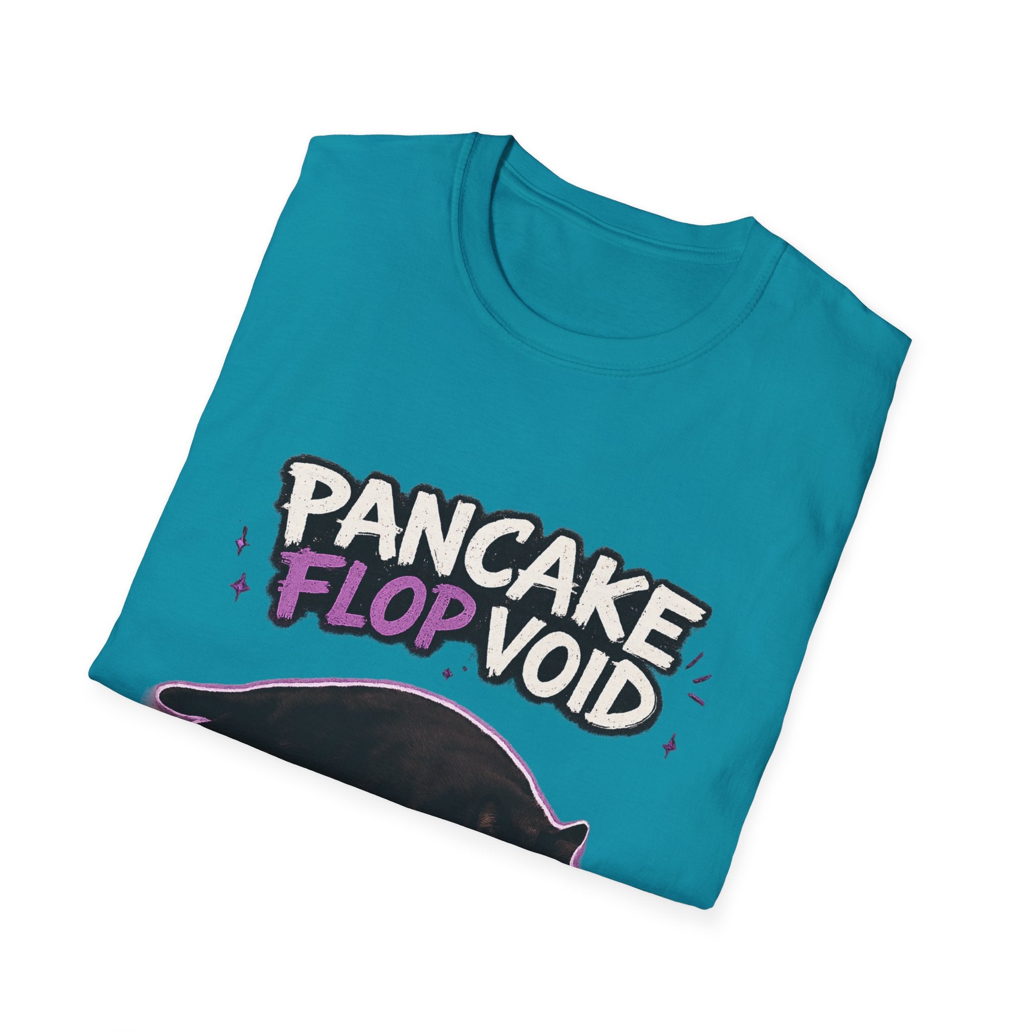 Pancake Flop Void cat graphic T-Shirt | no bones no thoughts just flop