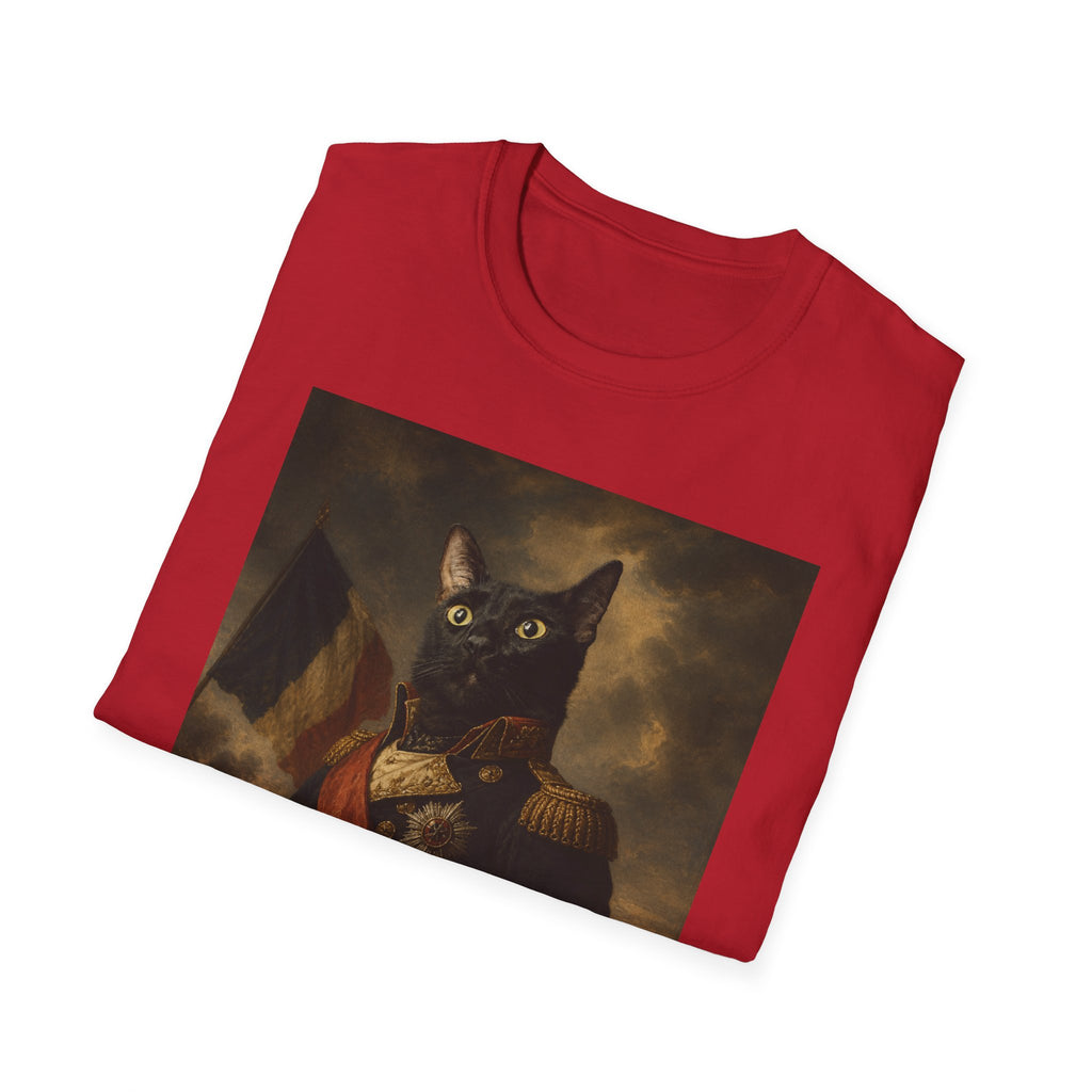 Regal Black Cat General T-Shirt | Vintage Portrait, Military Uniform