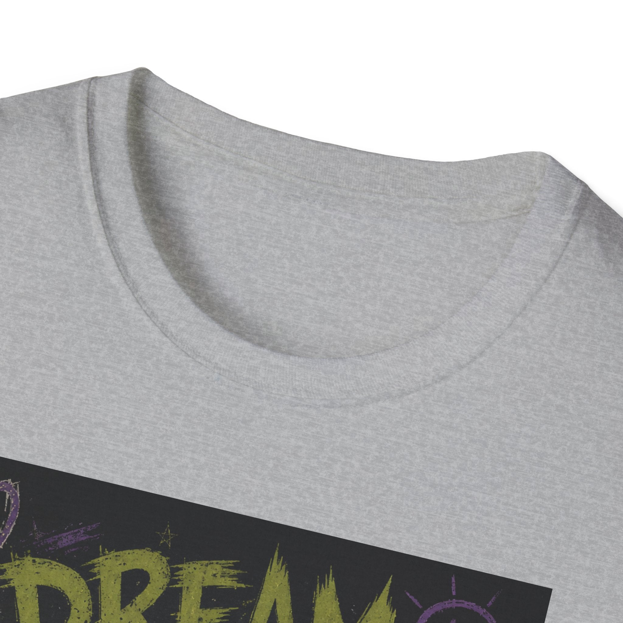 Dream of Pickles cat illustration T-Shirt | whimsical night scene, purple text