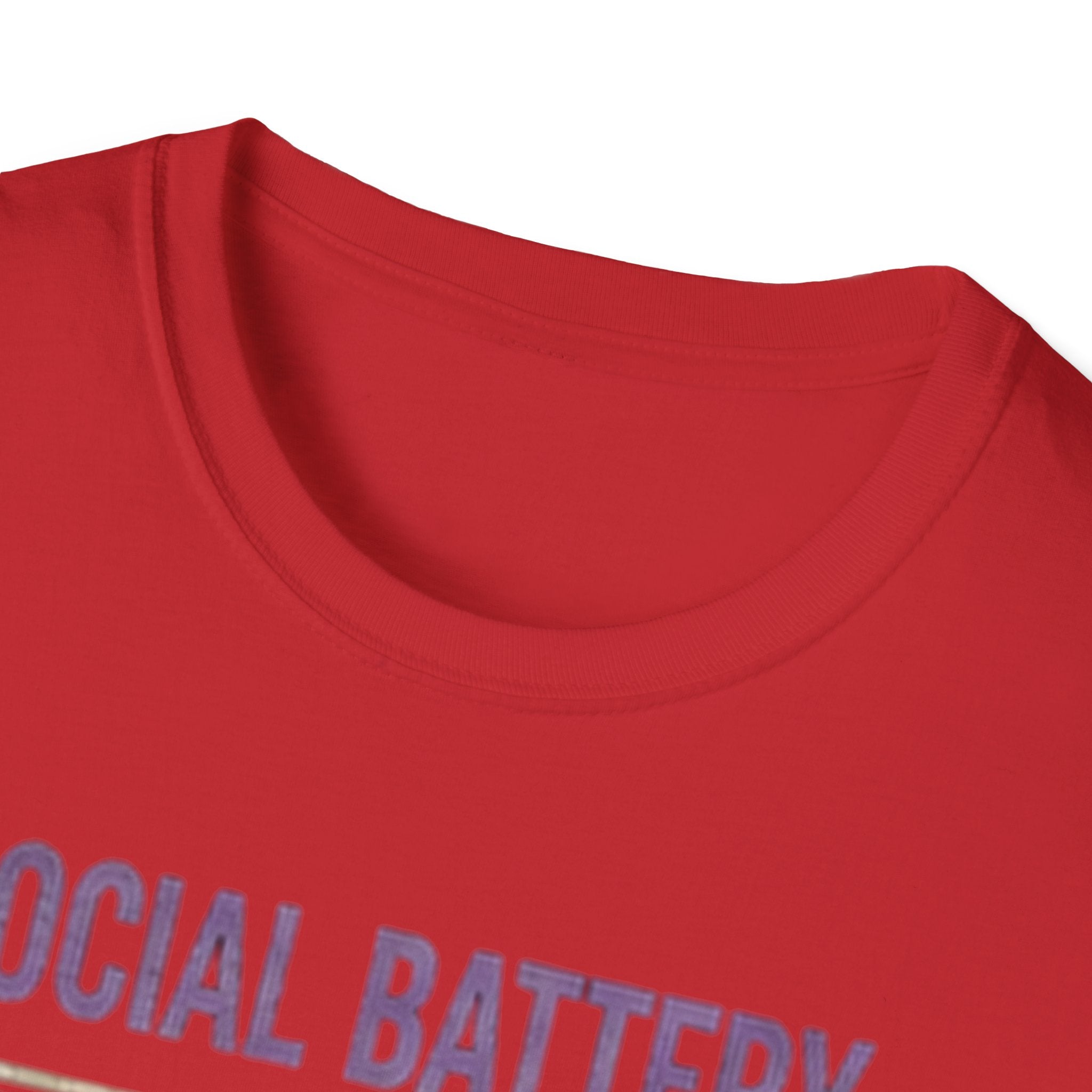 Social Battery Drained Cat T-Shirt | Low Battery Cat Shirt