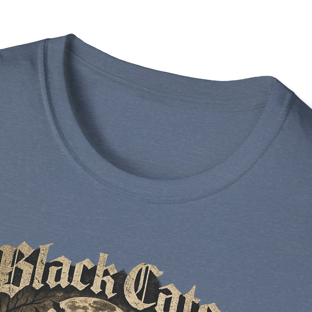 Black Cats & Coffee T-Shirt | Vintage Gothic Cat Illustration, Coffee Lover