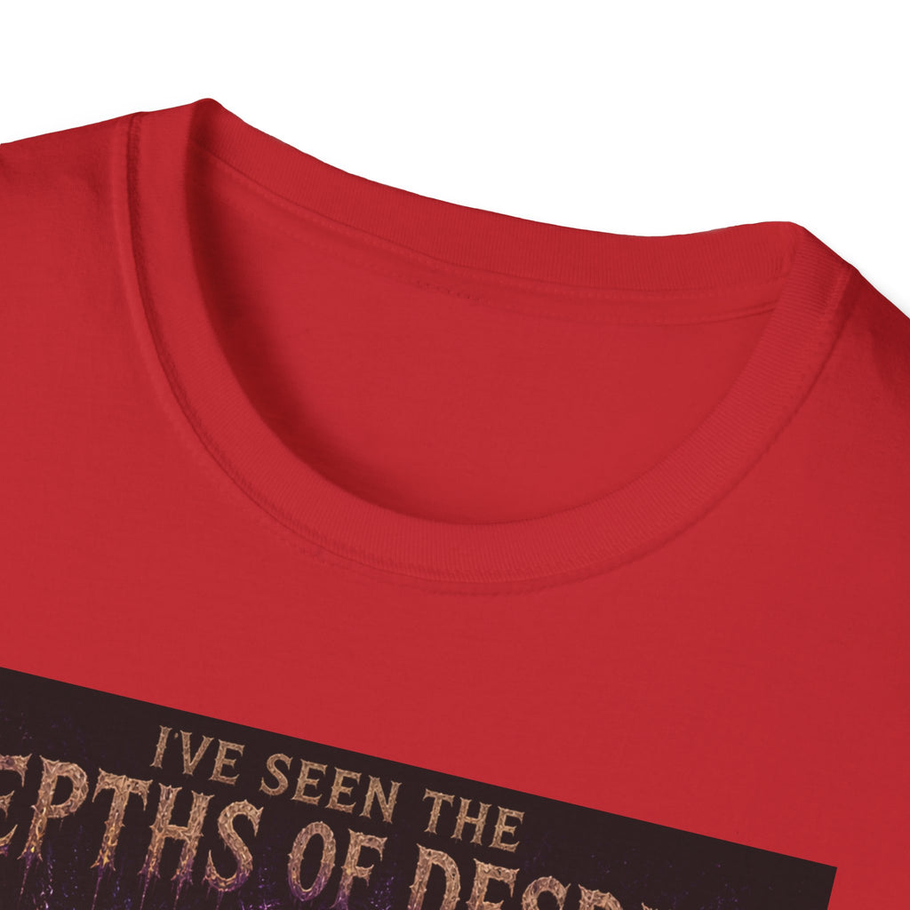 Depths of Despair Cat with Cheese, T-Shirt | Cat Illustration, Funny Quote