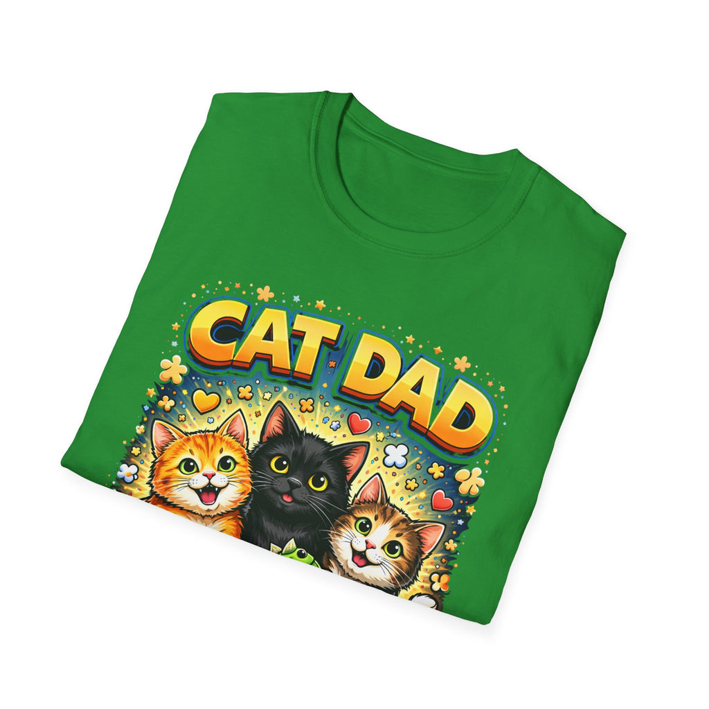 Cat Dad graphic T-Shirt | Cute kittens, colorful illustration, pet lover tee