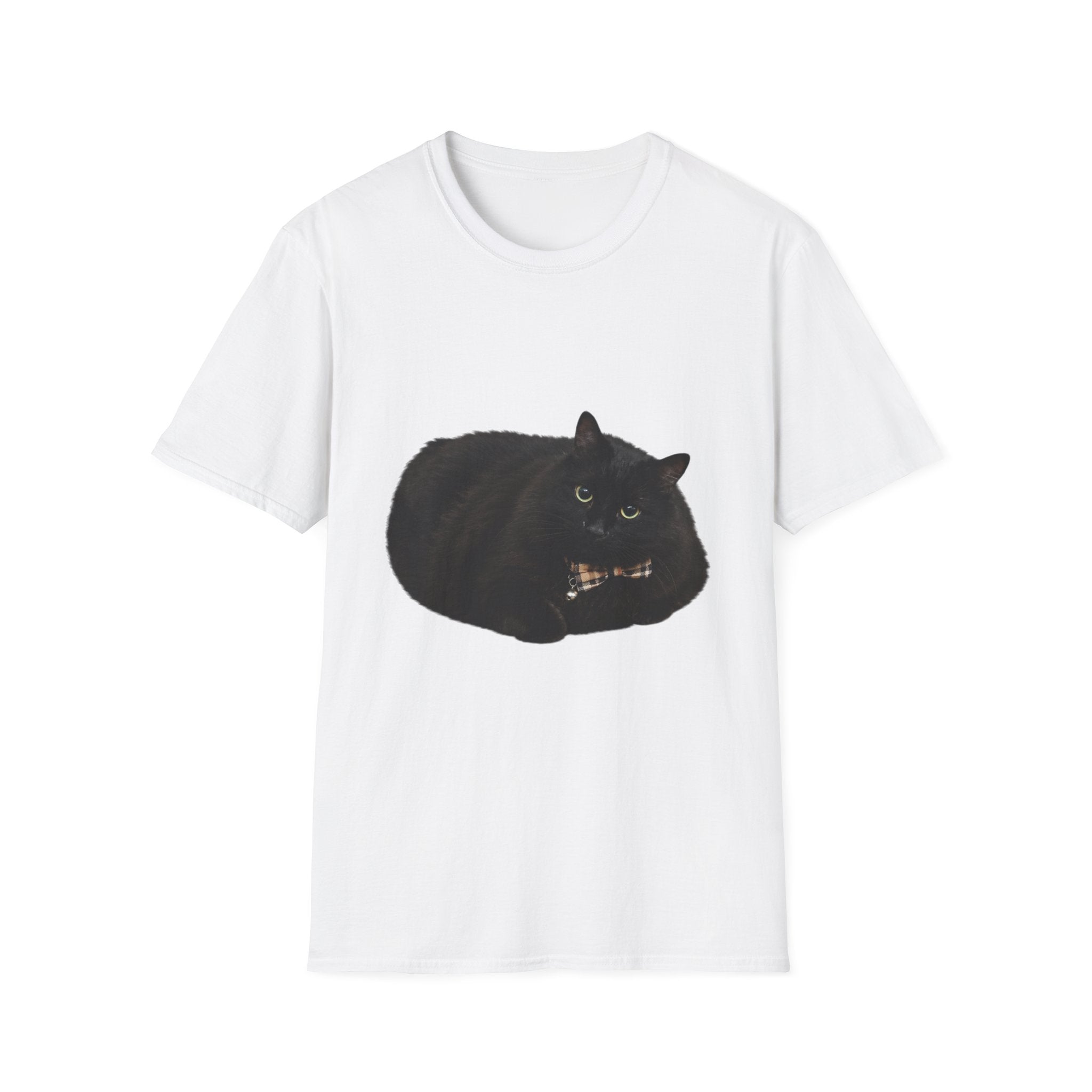 Peeking Black Cat T-Shirt | Minimal Cat Illustration