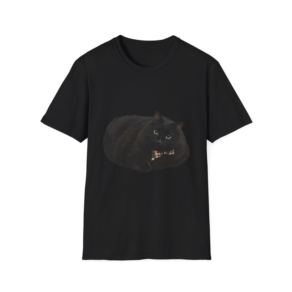Peeking Black Cat T-Shirt | Minimal Cat Illustration
