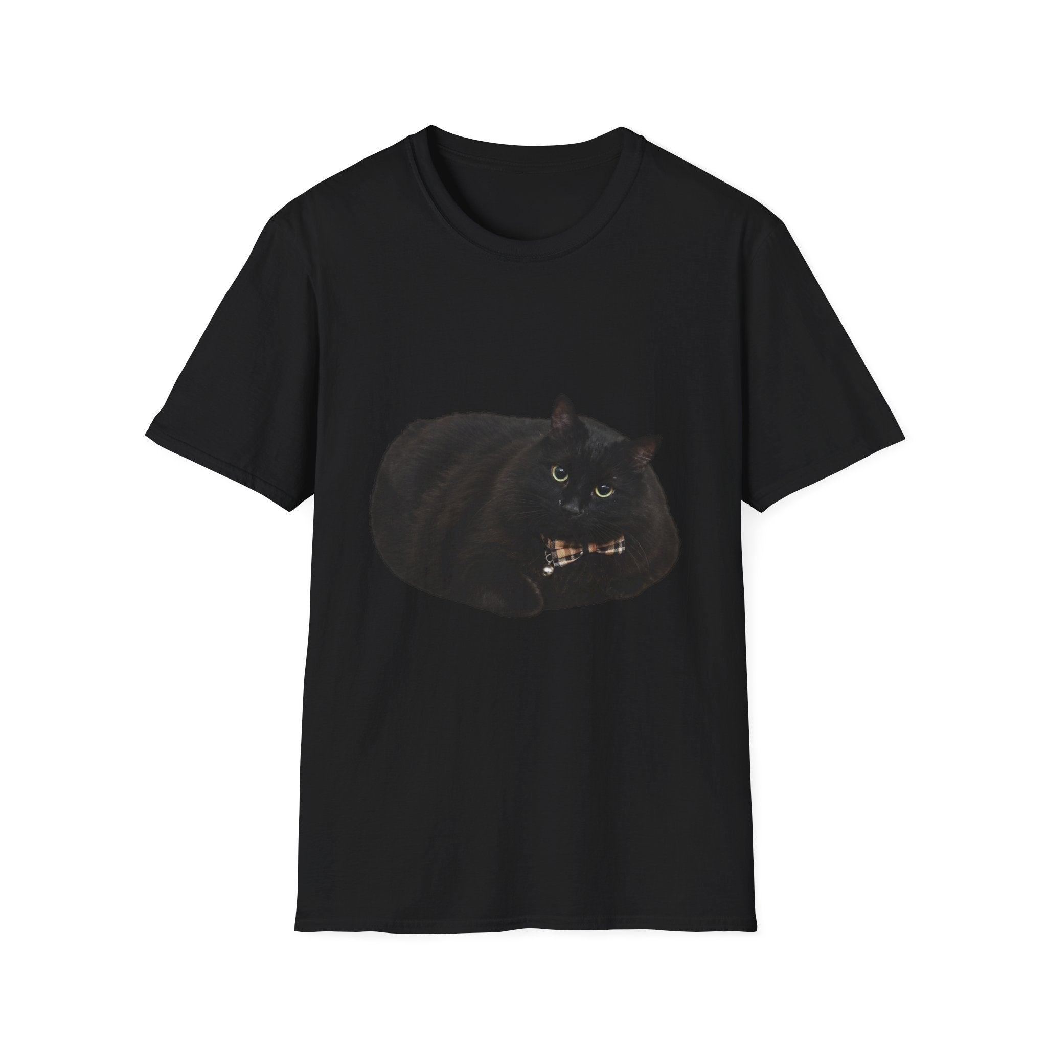 Peeking Black Cat T-Shirt | Minimal Cat Illustration