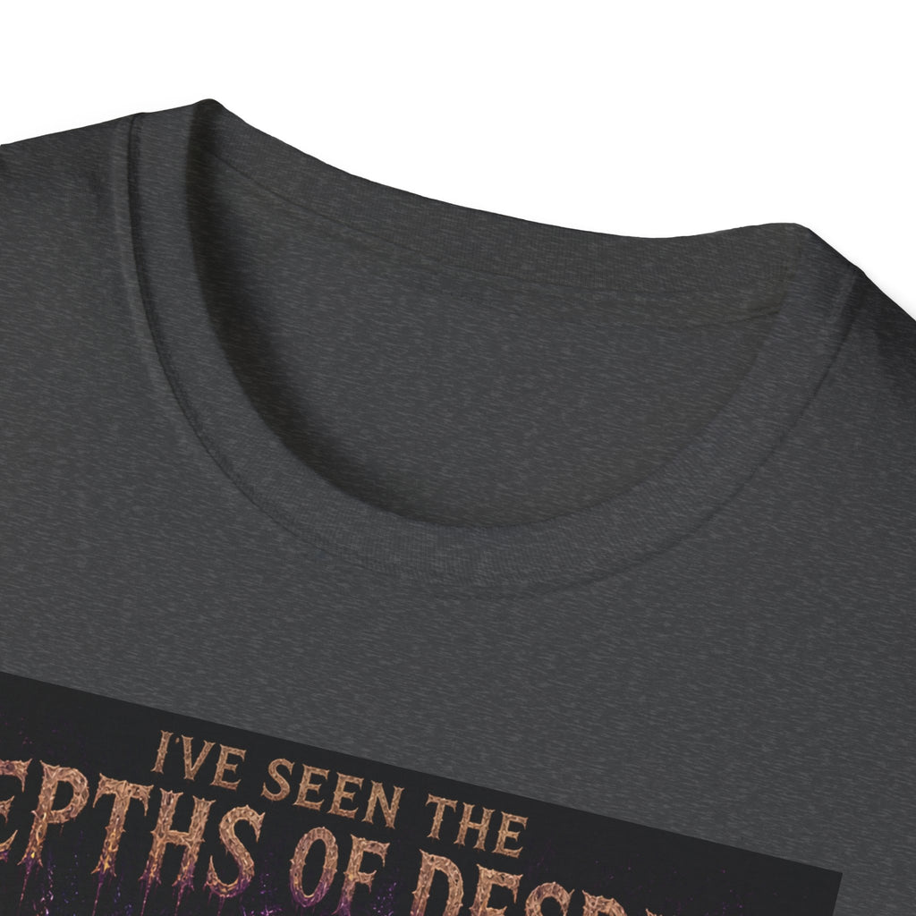 Depths of Despair Cat with Cheese, T-Shirt | Cat Illustration, Funny Quote
