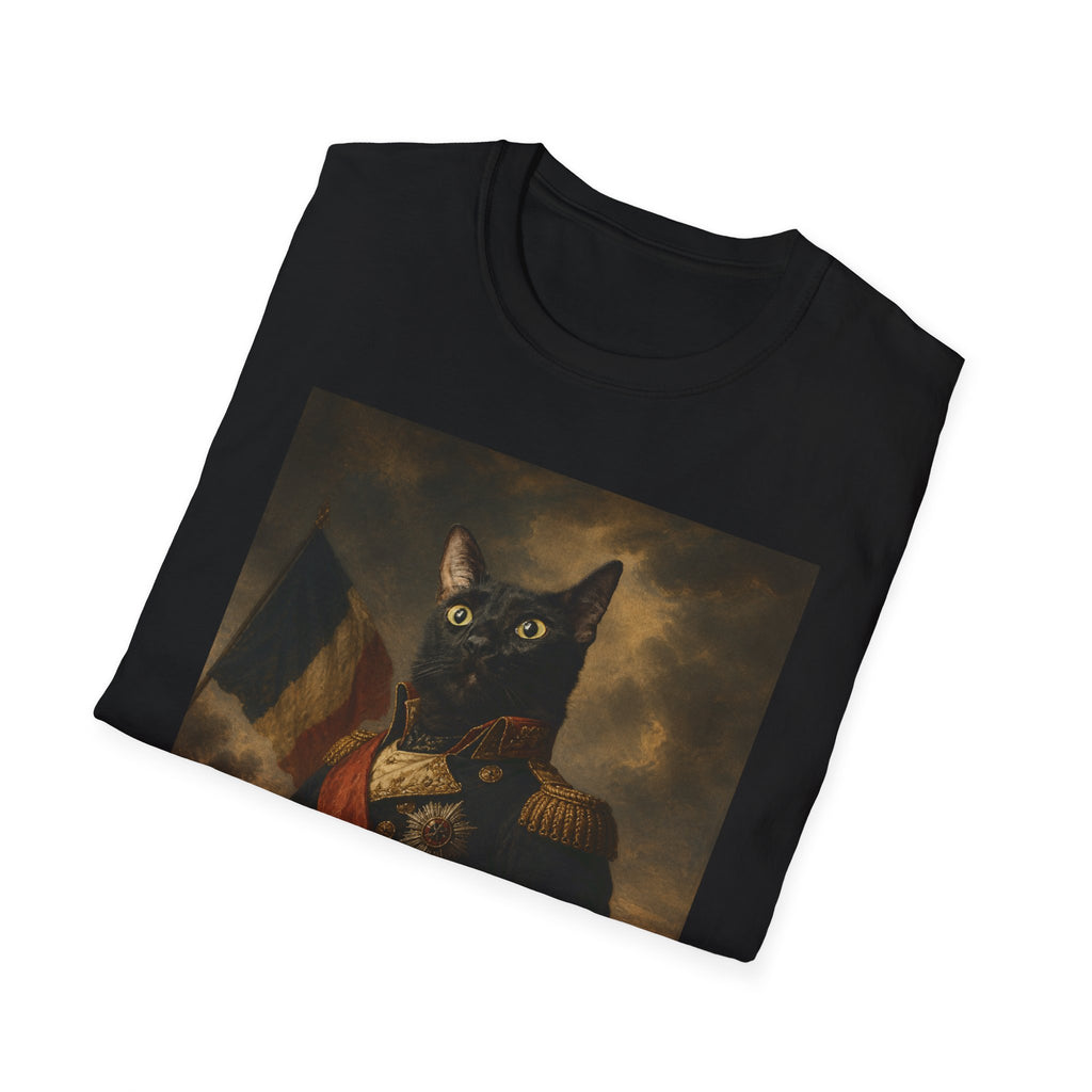 Regal Black Cat General T-Shirt | Vintage Portrait, Military Uniform