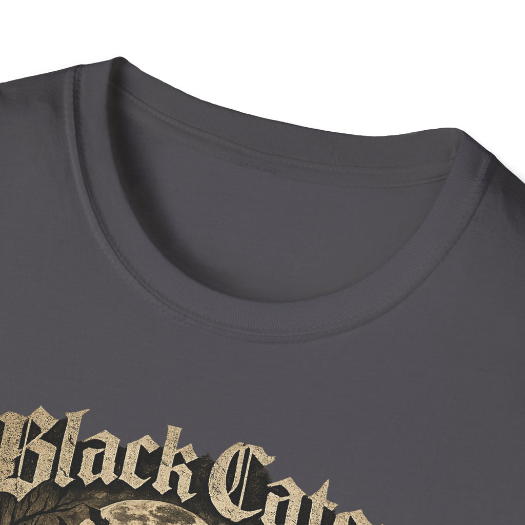 Black Cats & Coffee T-Shirt | Vintage Gothic Cat Illustration, Coffee Lover