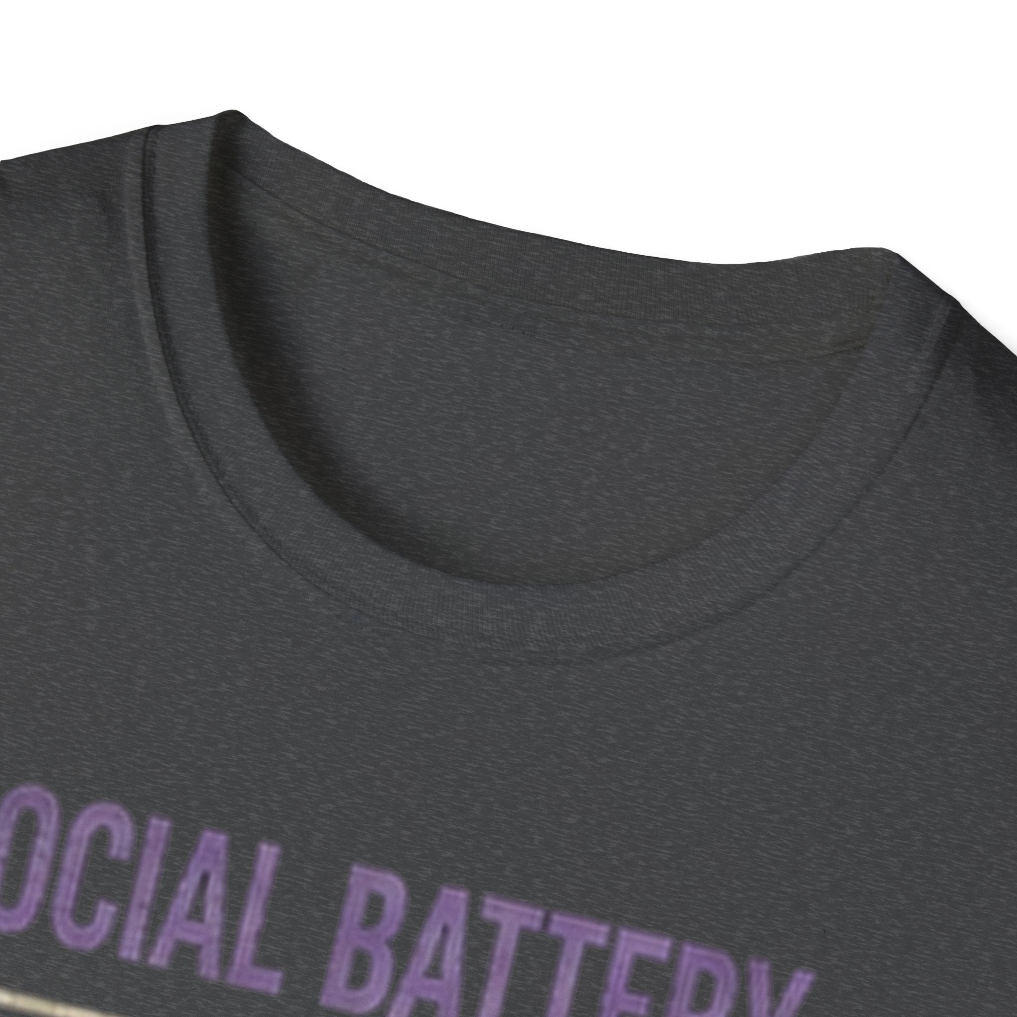Social Battery Drained Cat T-Shirt | Low Battery Cat Shirt