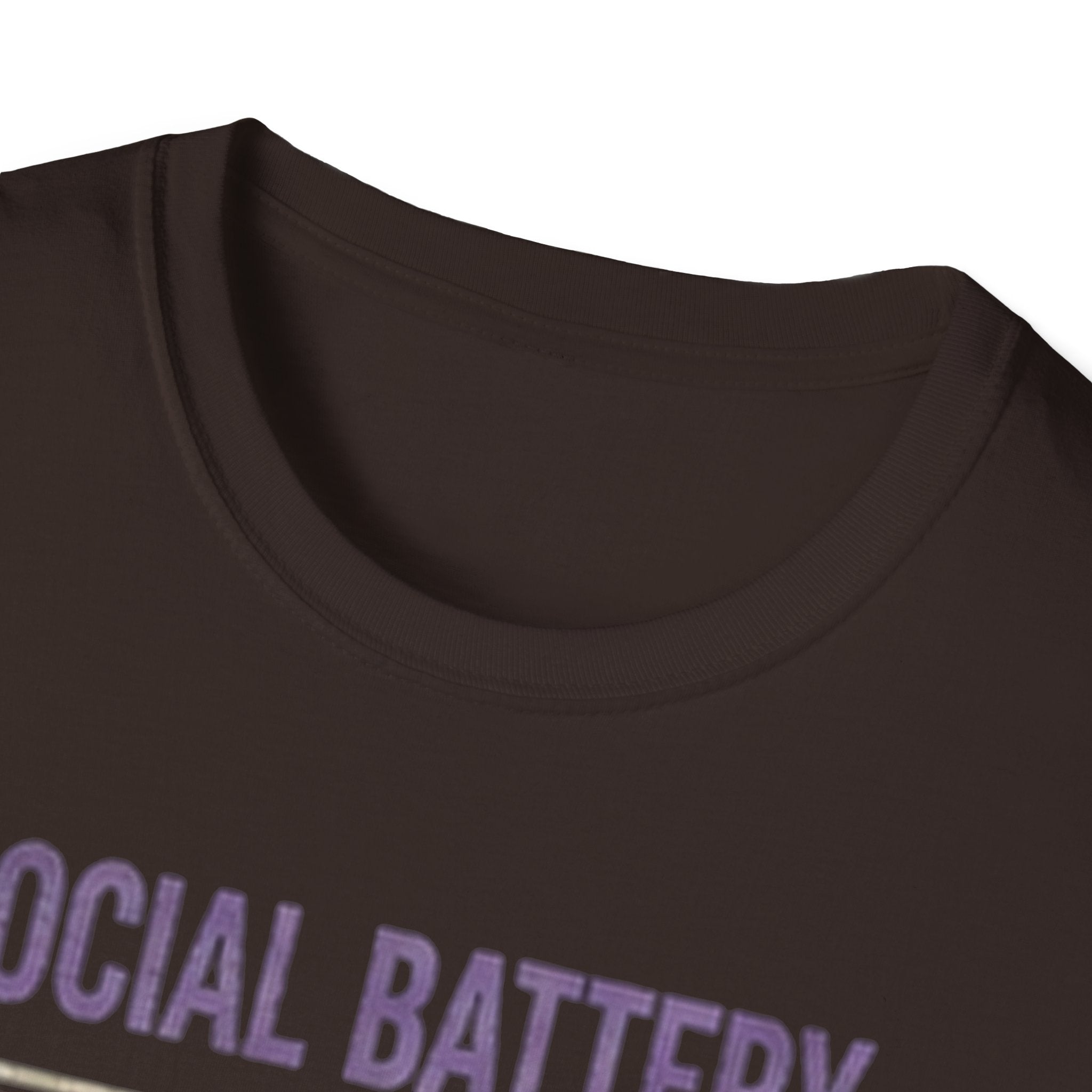 Social Battery Drained Cat T-Shirt | Low Battery Cat Shirt