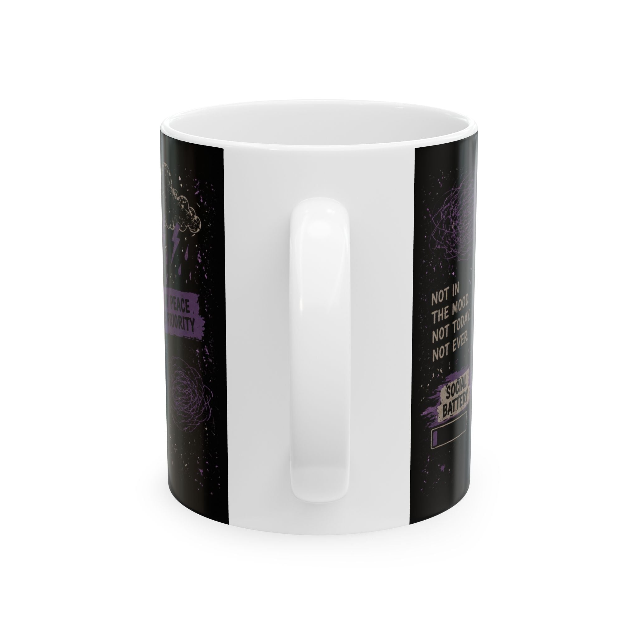 Leave Me Alone I'm Overstimulated Cat mug | Anxiety Sensory Overload ceramic mug