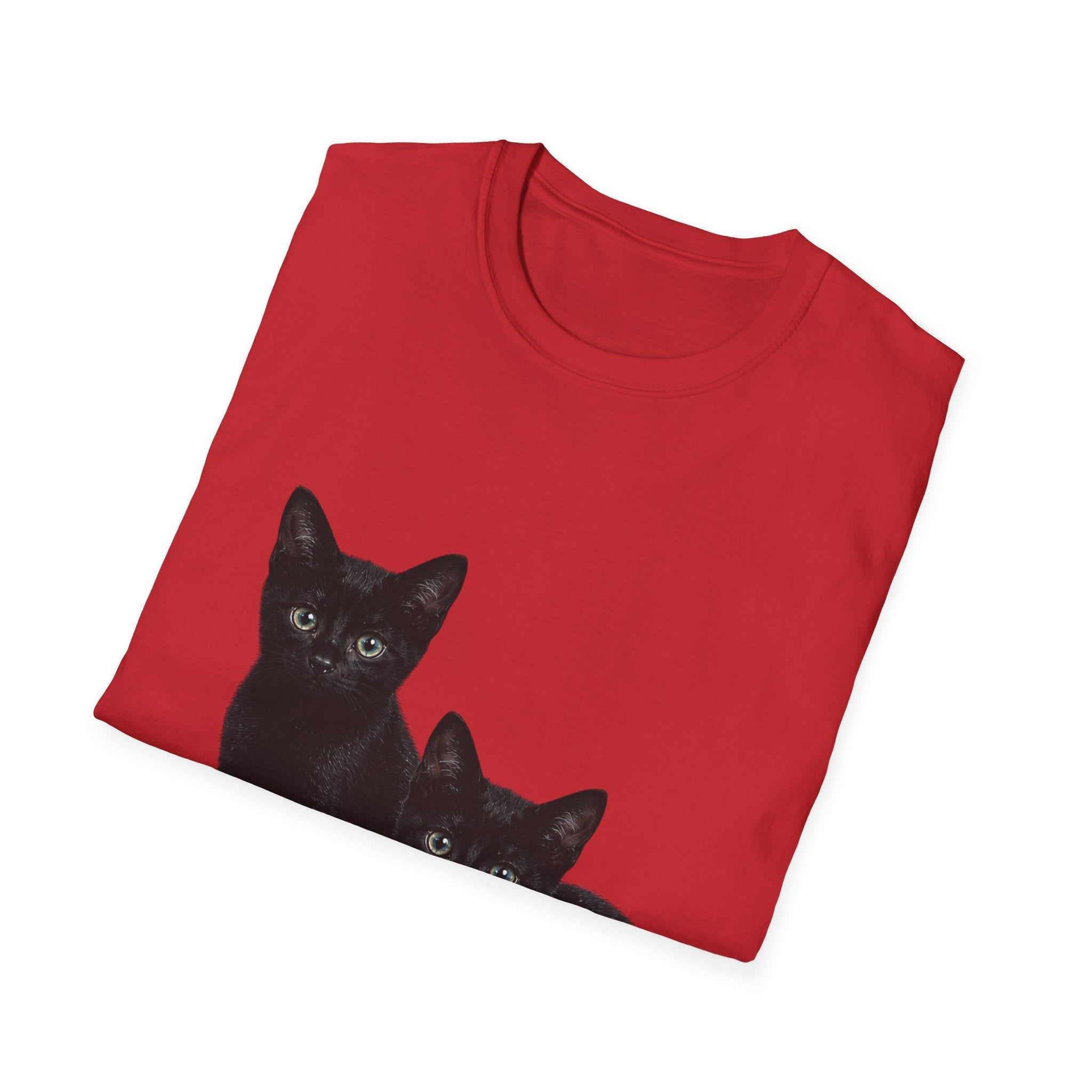 Black Kittens Illustration T-Shirt | Cute Cat Artwork