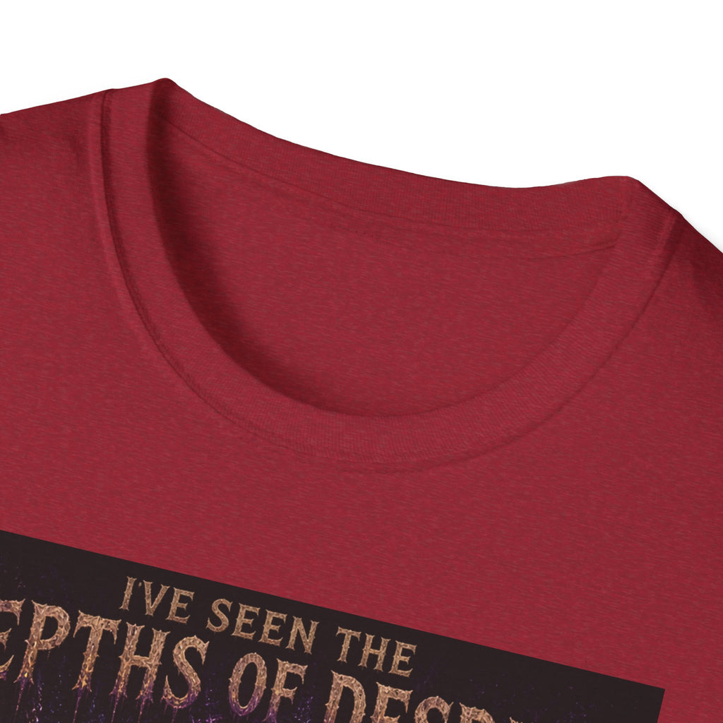 Depths of Despair Cat with Cheese, T-Shirt | Cat Illustration, Funny Quote