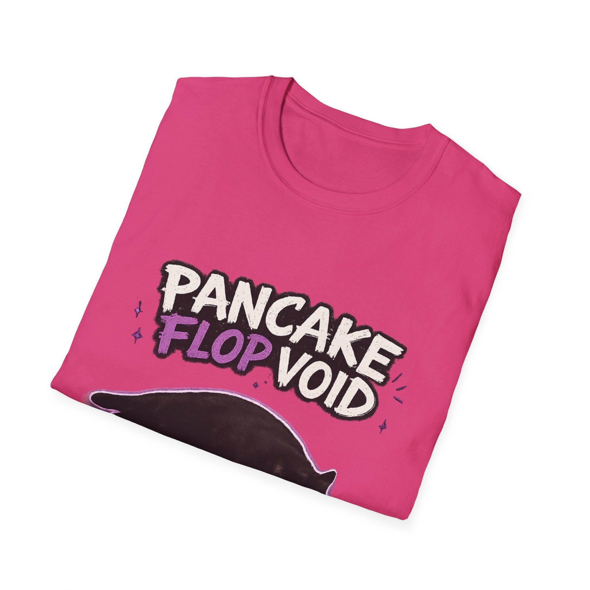 Pancake Flop Void cat graphic T-Shirt | no bones no thoughts just flop