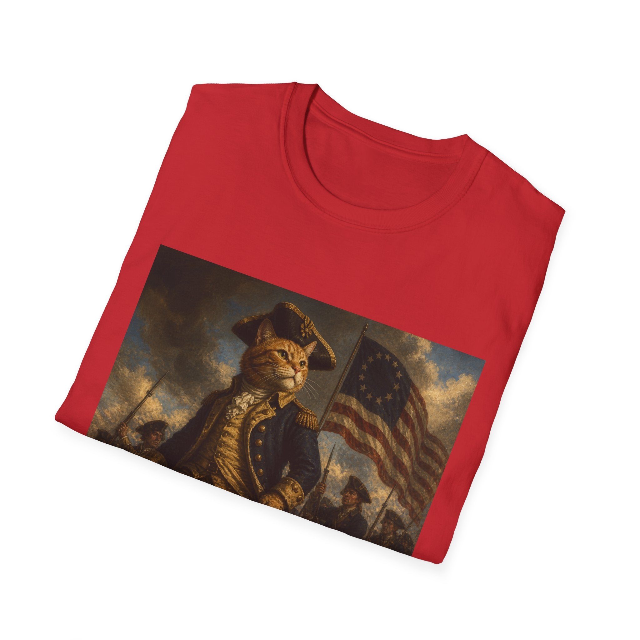 4th of July Revolutionary Fox T-Shirt | American Flag, 1776 Patriotic Design