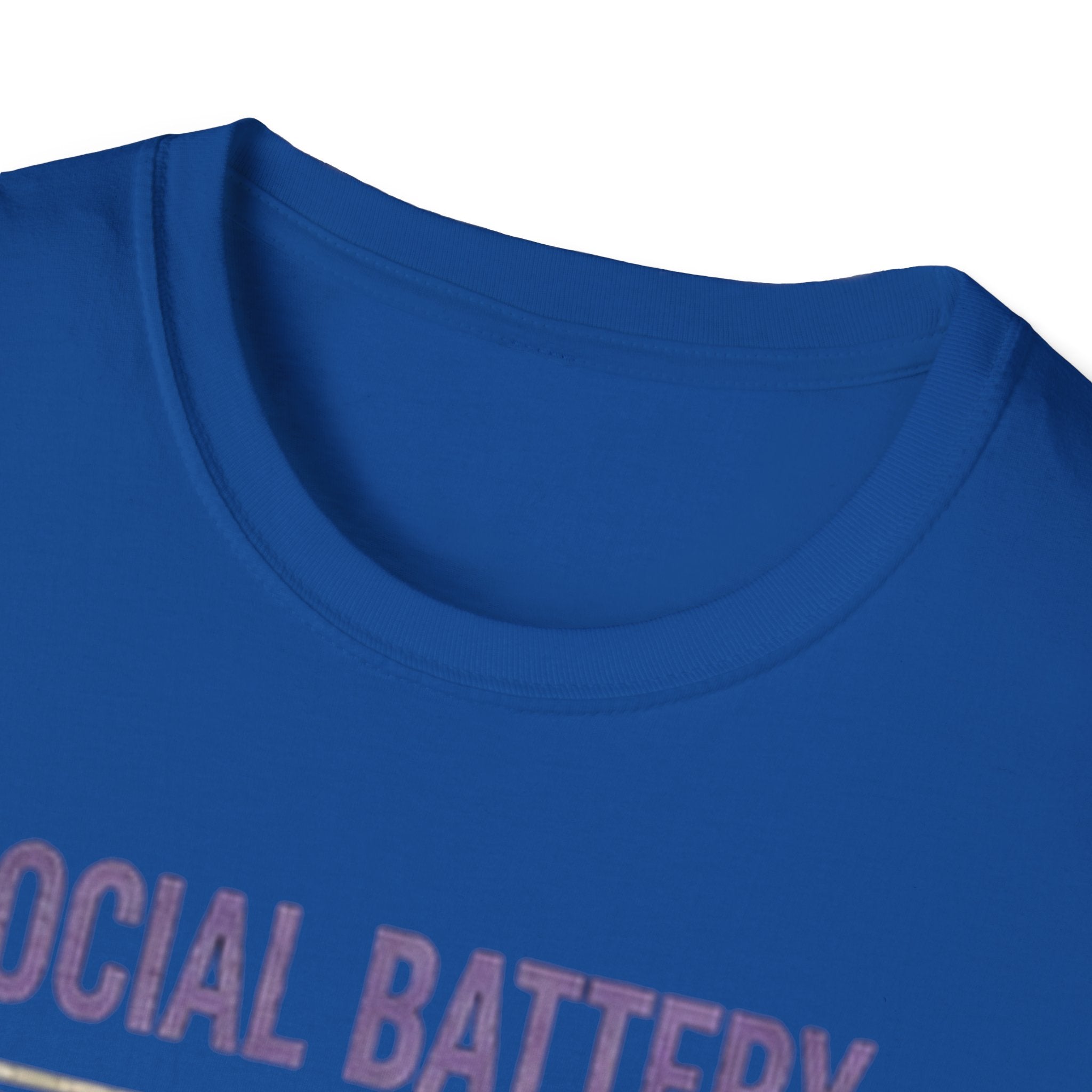 Social Battery Drained Cat T-Shirt | Low Battery Cat Shirt