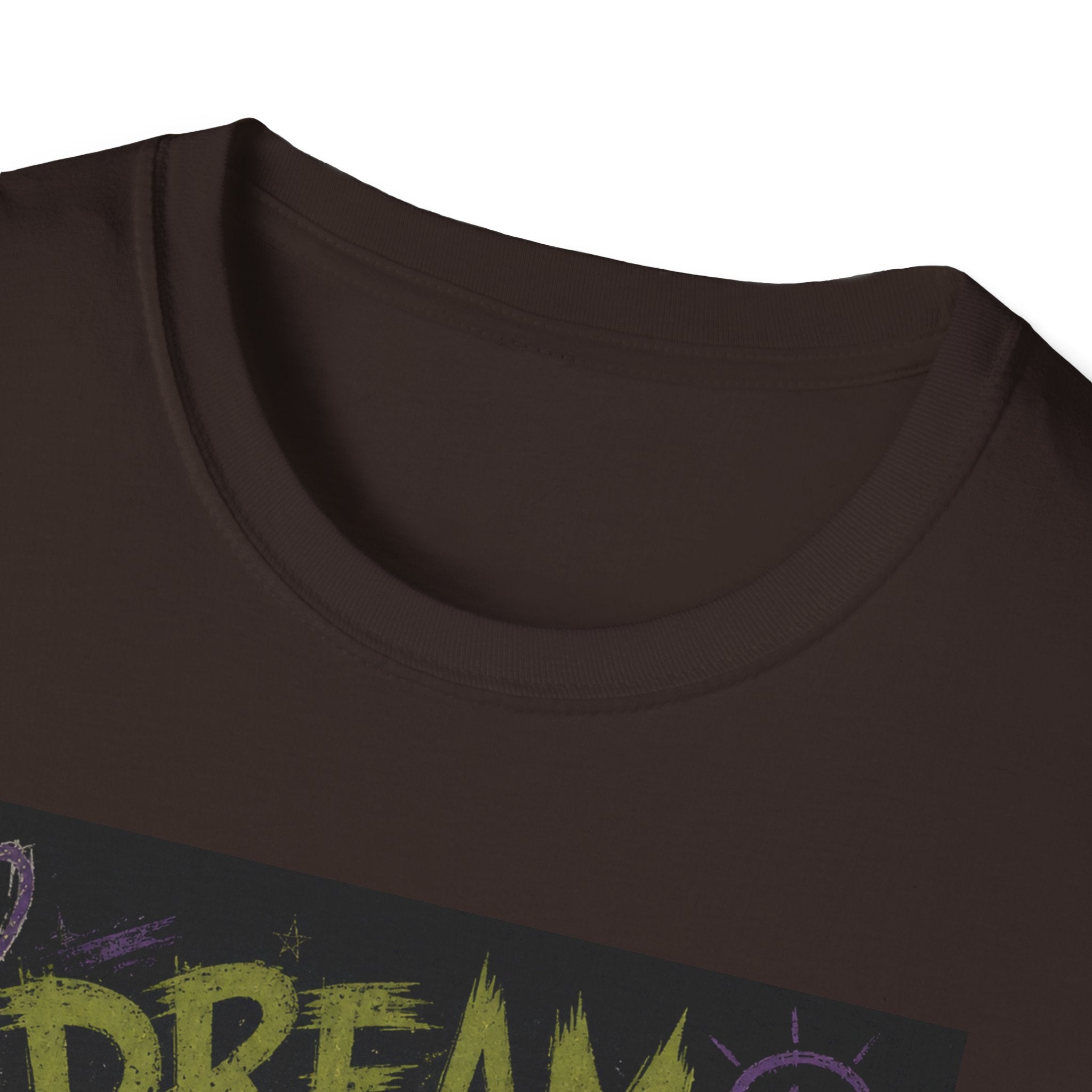 Dream of Pickles cat illustration T-Shirt | whimsical night scene, purple text