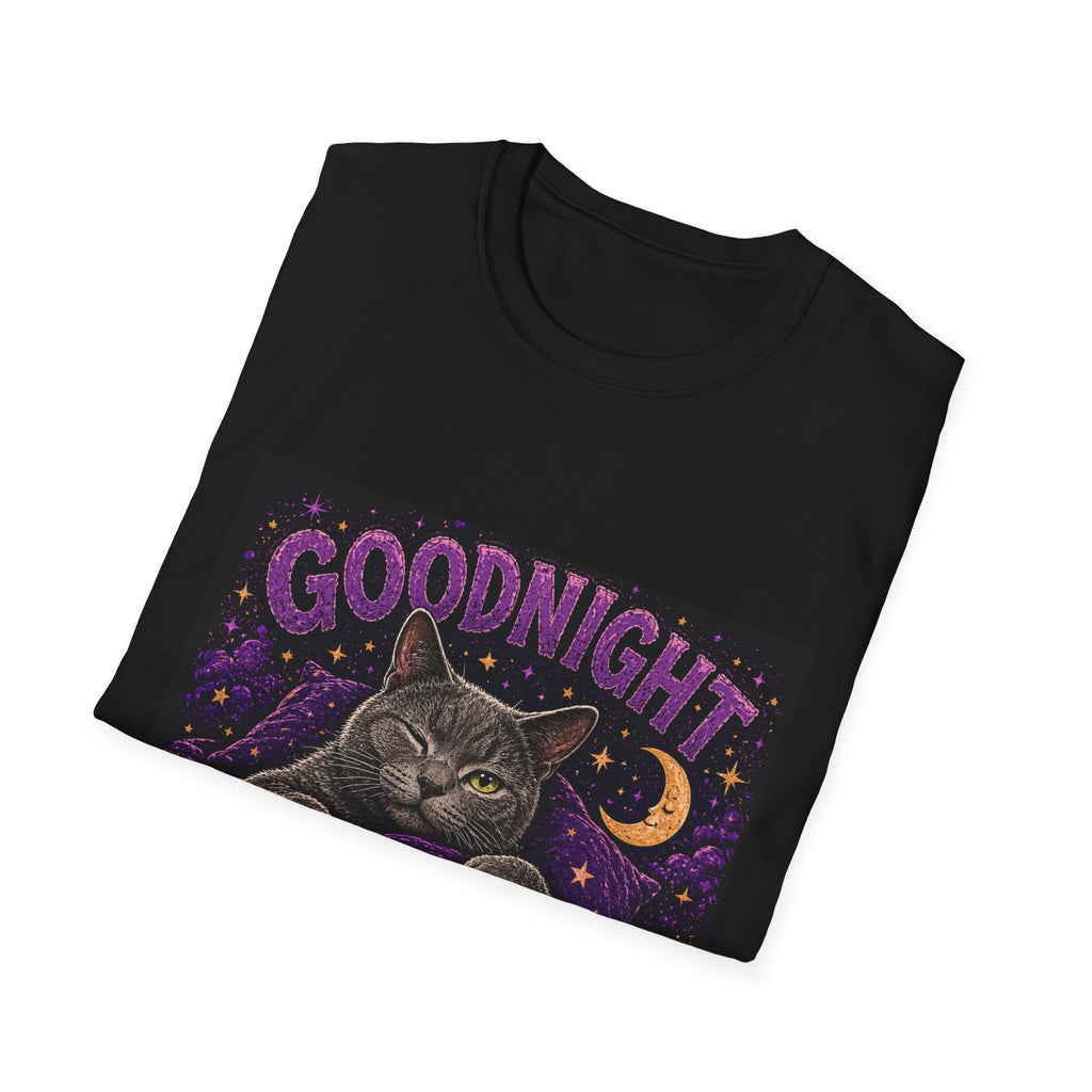 Goodnight I'll Do Crimes Tomorrow T-Shirt | Cat Moon Night Graphic
