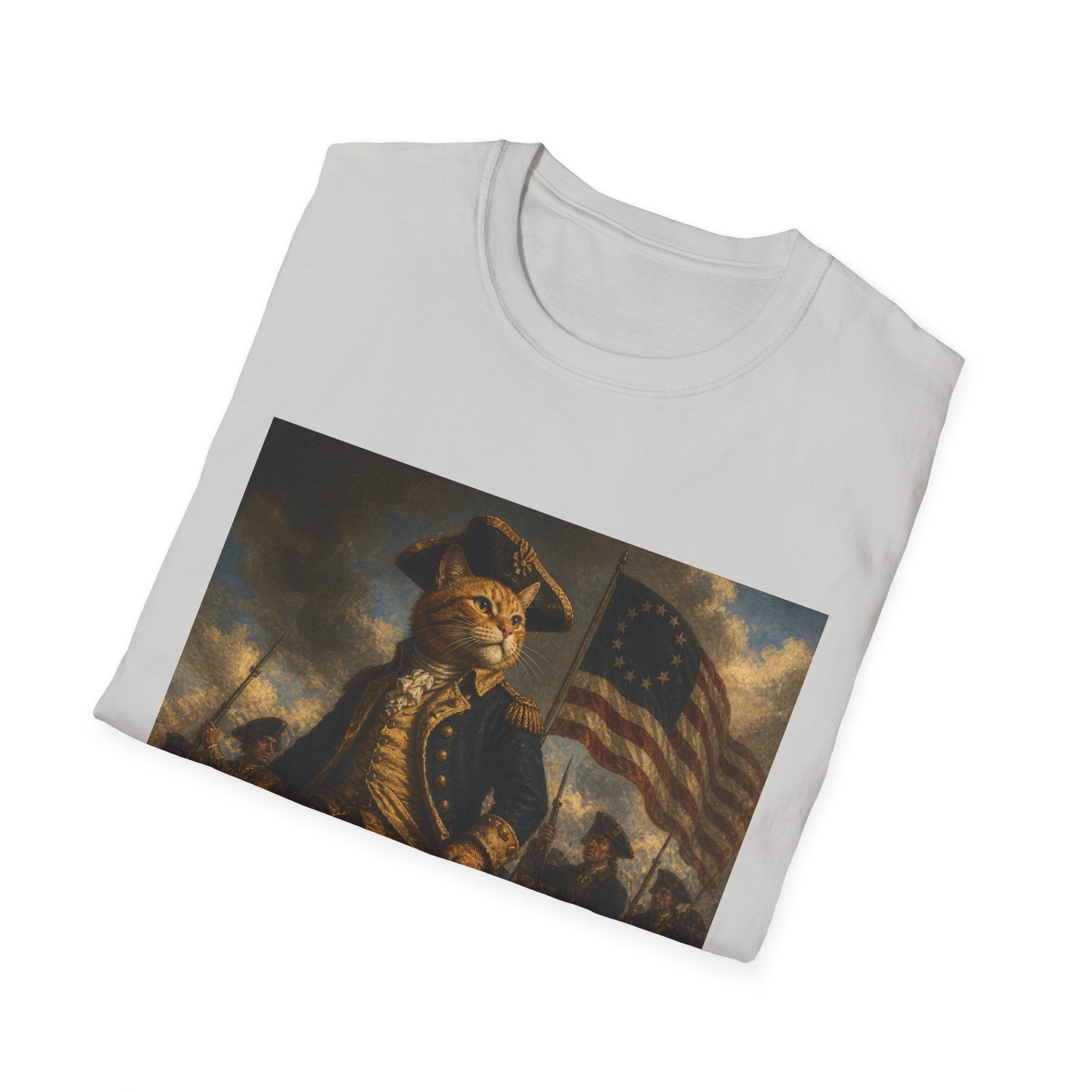 4th of July Revolutionary Fox T-Shirt | American Flag, 1776 Patriotic Design