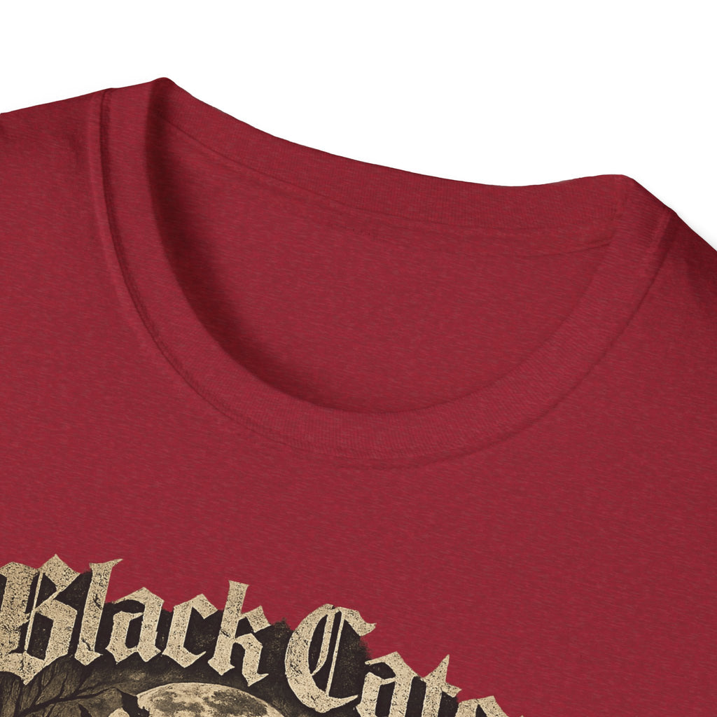 Black Cats & Coffee T-Shirt | Vintage Gothic Cat Illustration, Coffee Lover