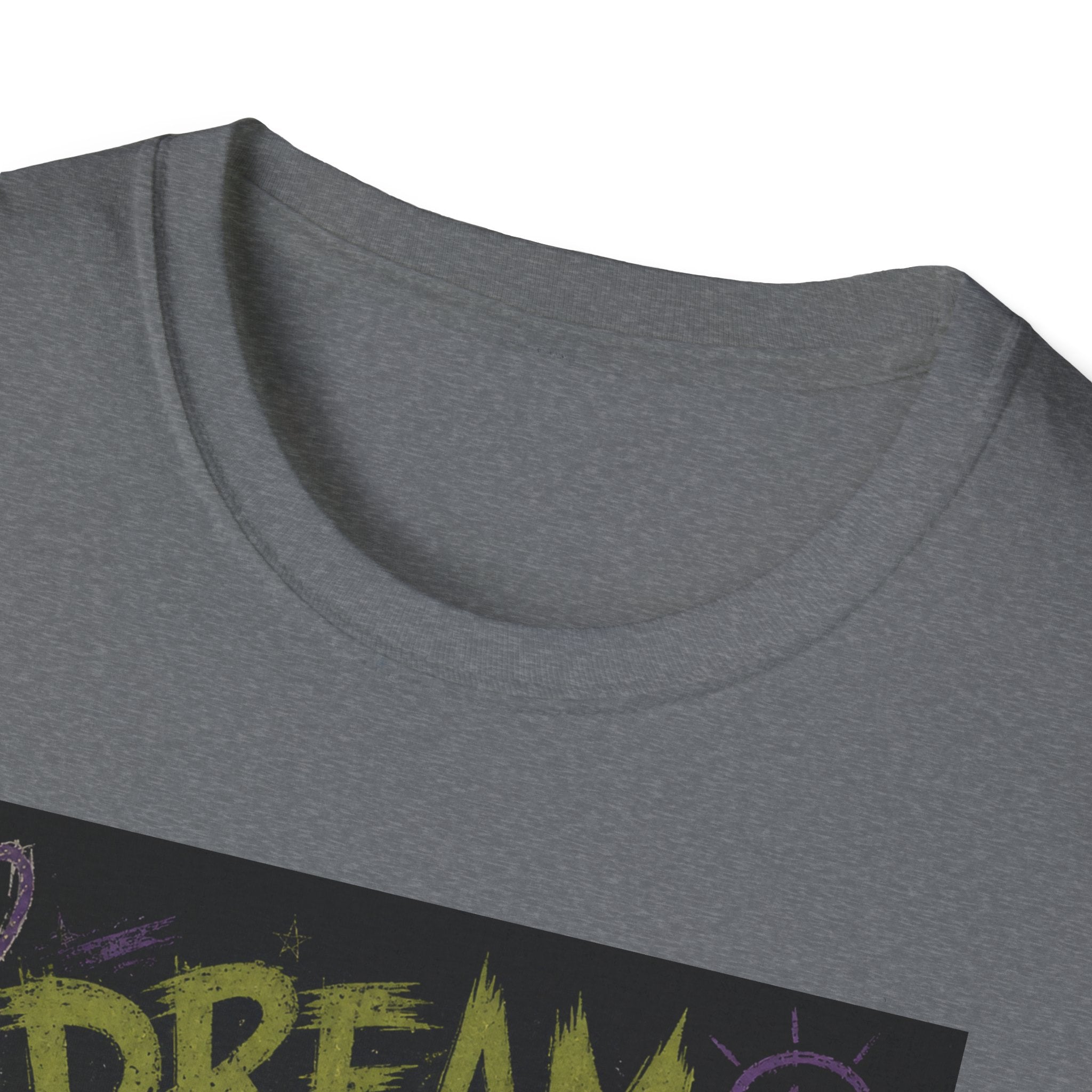 Dream of Pickles cat illustration T-Shirt | whimsical night scene, purple text