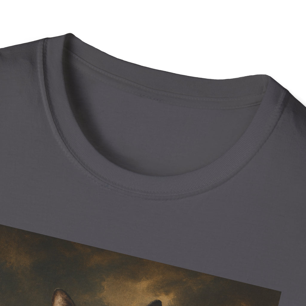 Regal Black Cat General T-Shirt | Vintage Portrait, Military Uniform