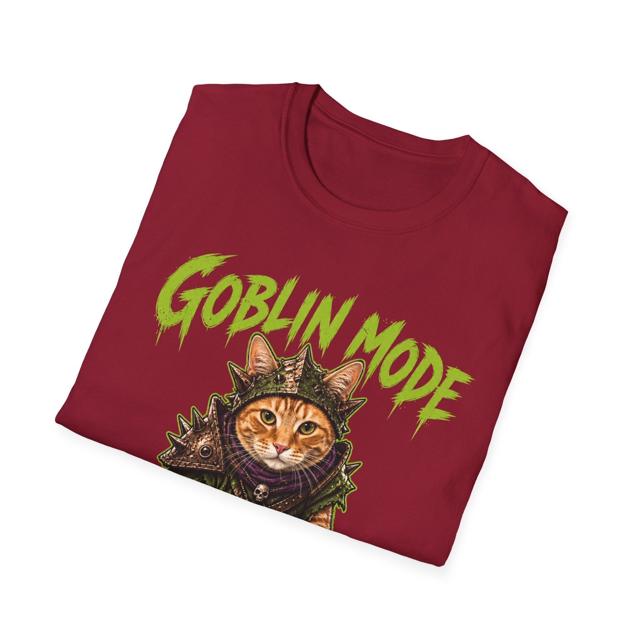 Goblin Mode Activated Cat T-Shirt | Fantasy Cat Illustration, Halloween Vibe