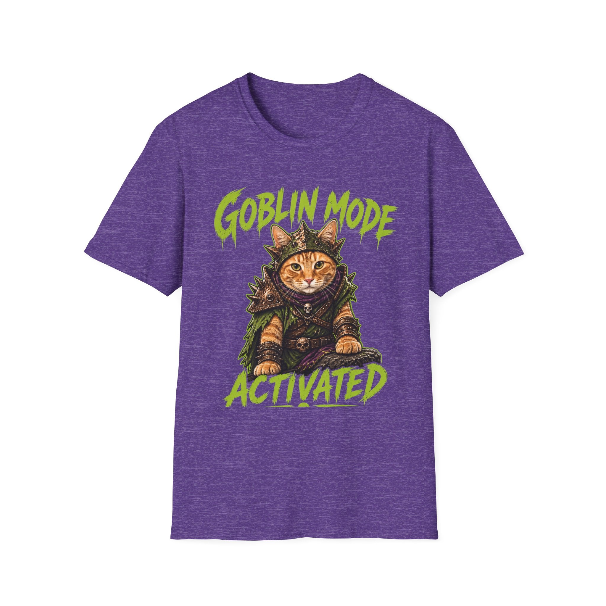 Goblin Mode Activated Cat T-Shirt | Fantasy Cat Illustration, Halloween Vibe