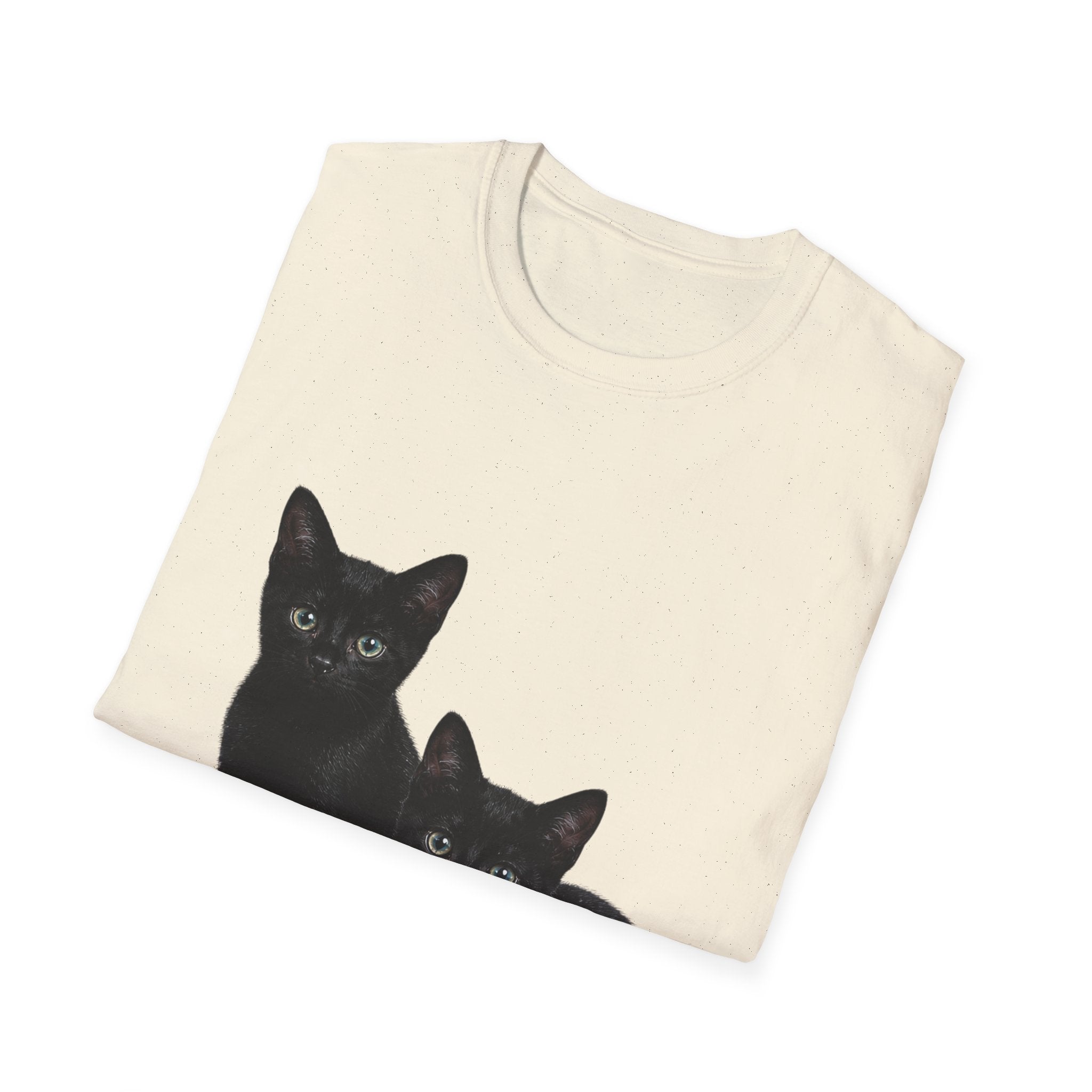 Black Kittens Illustration T-Shirt | Cute Cat Artwork