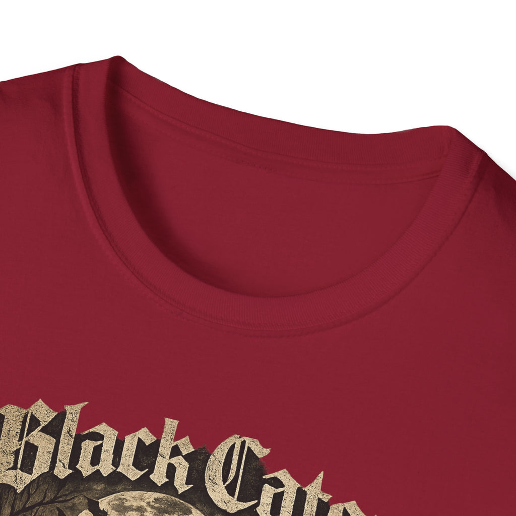 Black Cats & Coffee T-Shirt | Vintage Gothic Cat Illustration, Coffee Lover