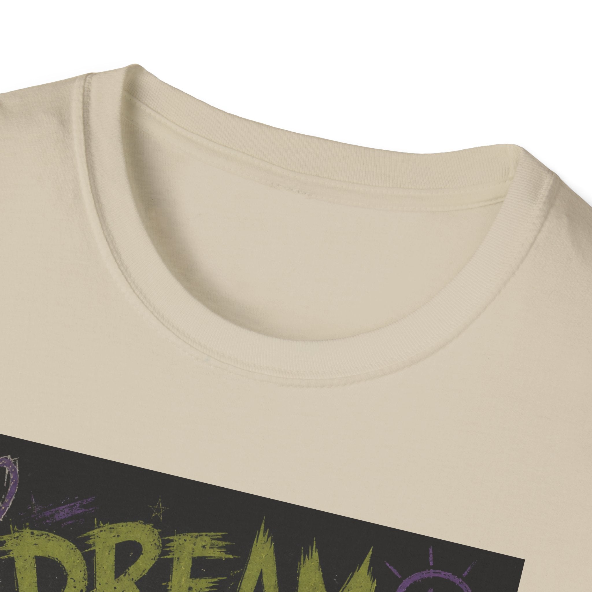 Dream of Pickles cat illustration T-Shirt | whimsical night scene, purple text